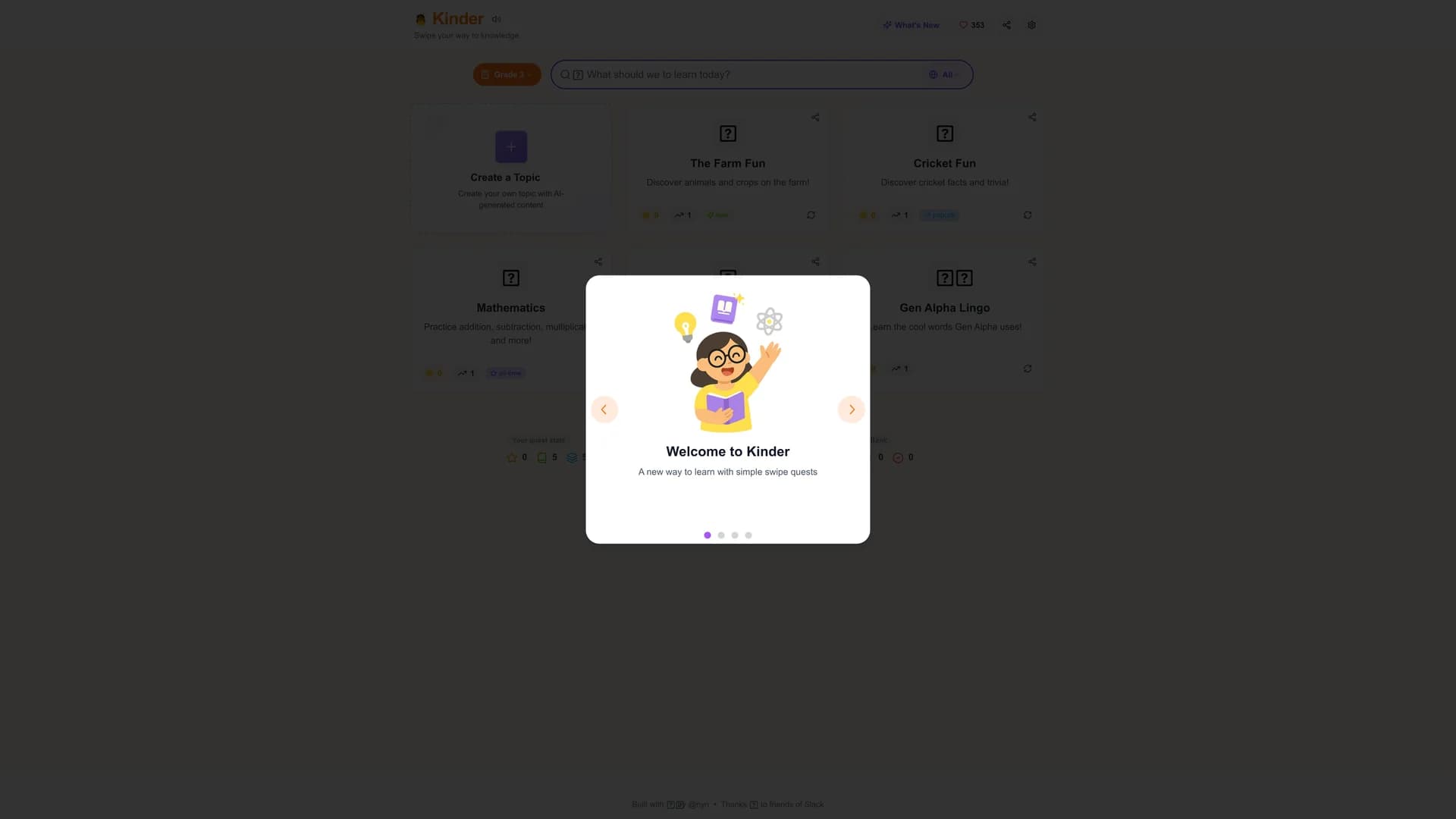 kinder-games homepage