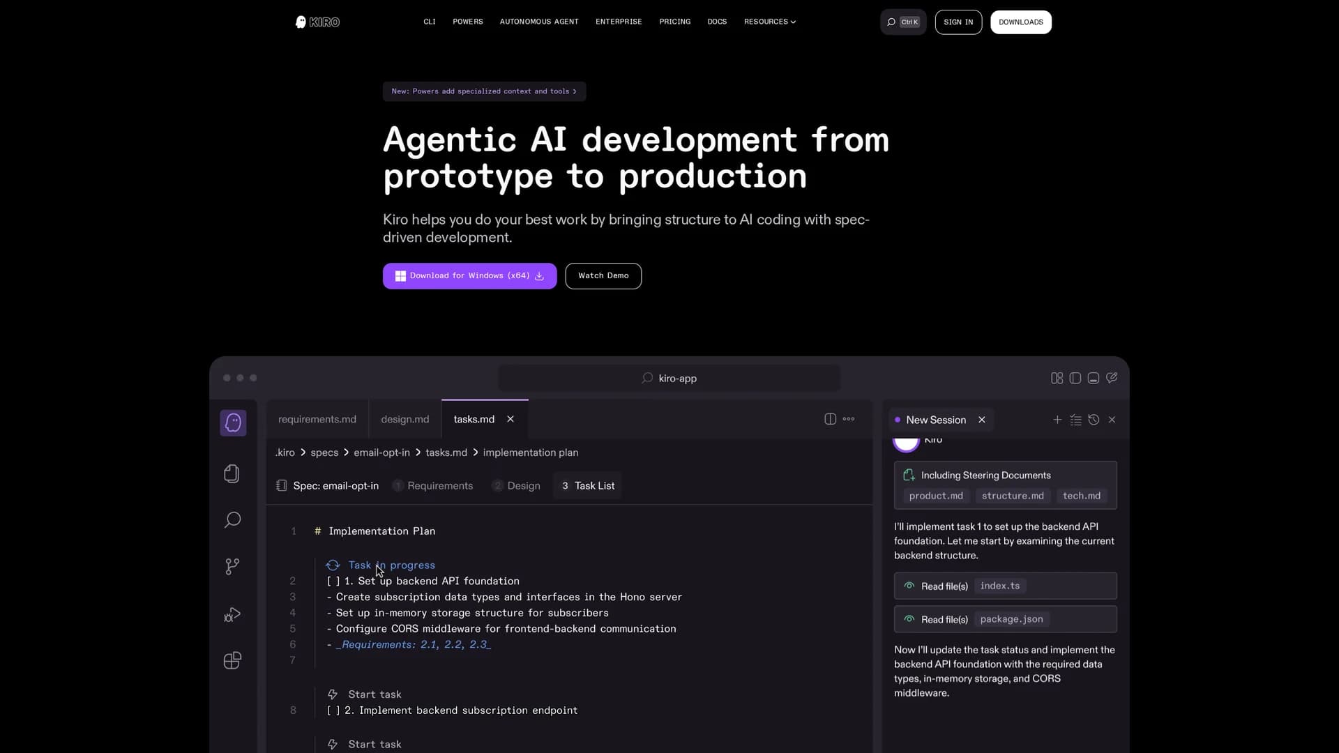 kiro-ai homepage