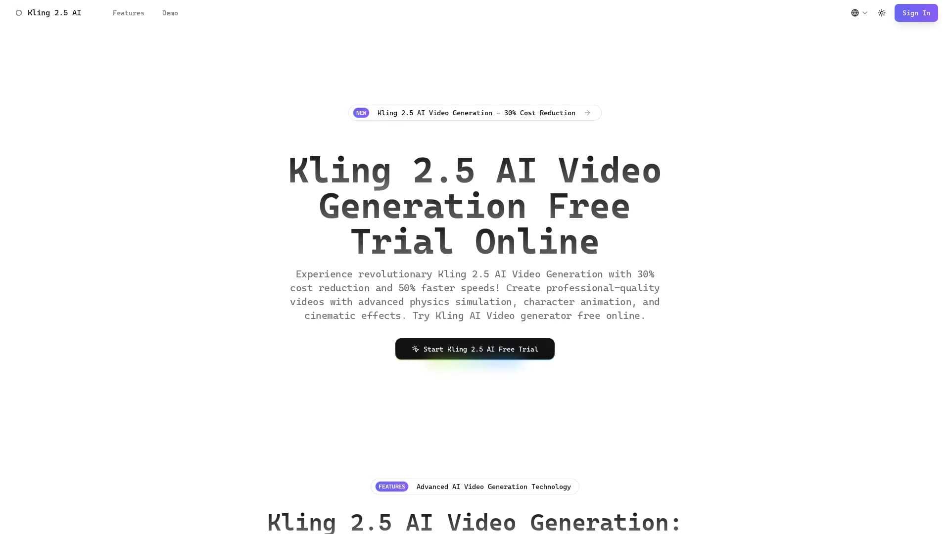 kling-2-5 homepage