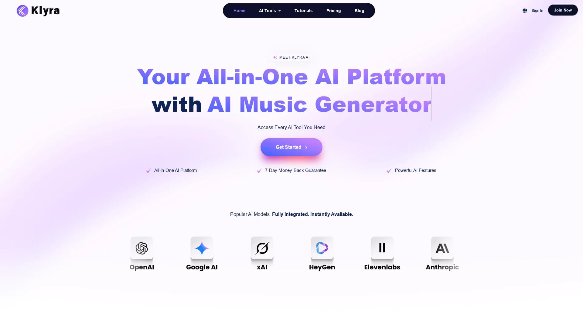 klyra-ai homepage
