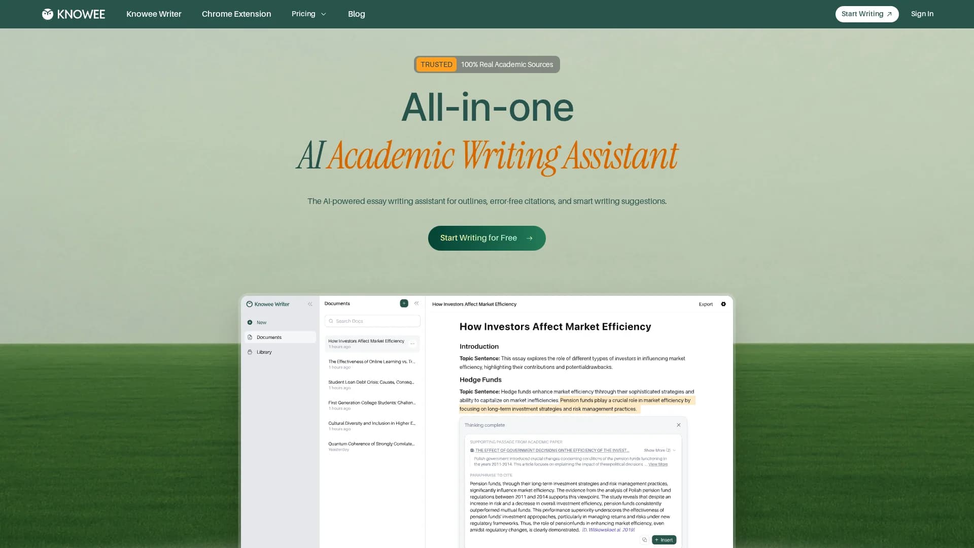knowee homepage
