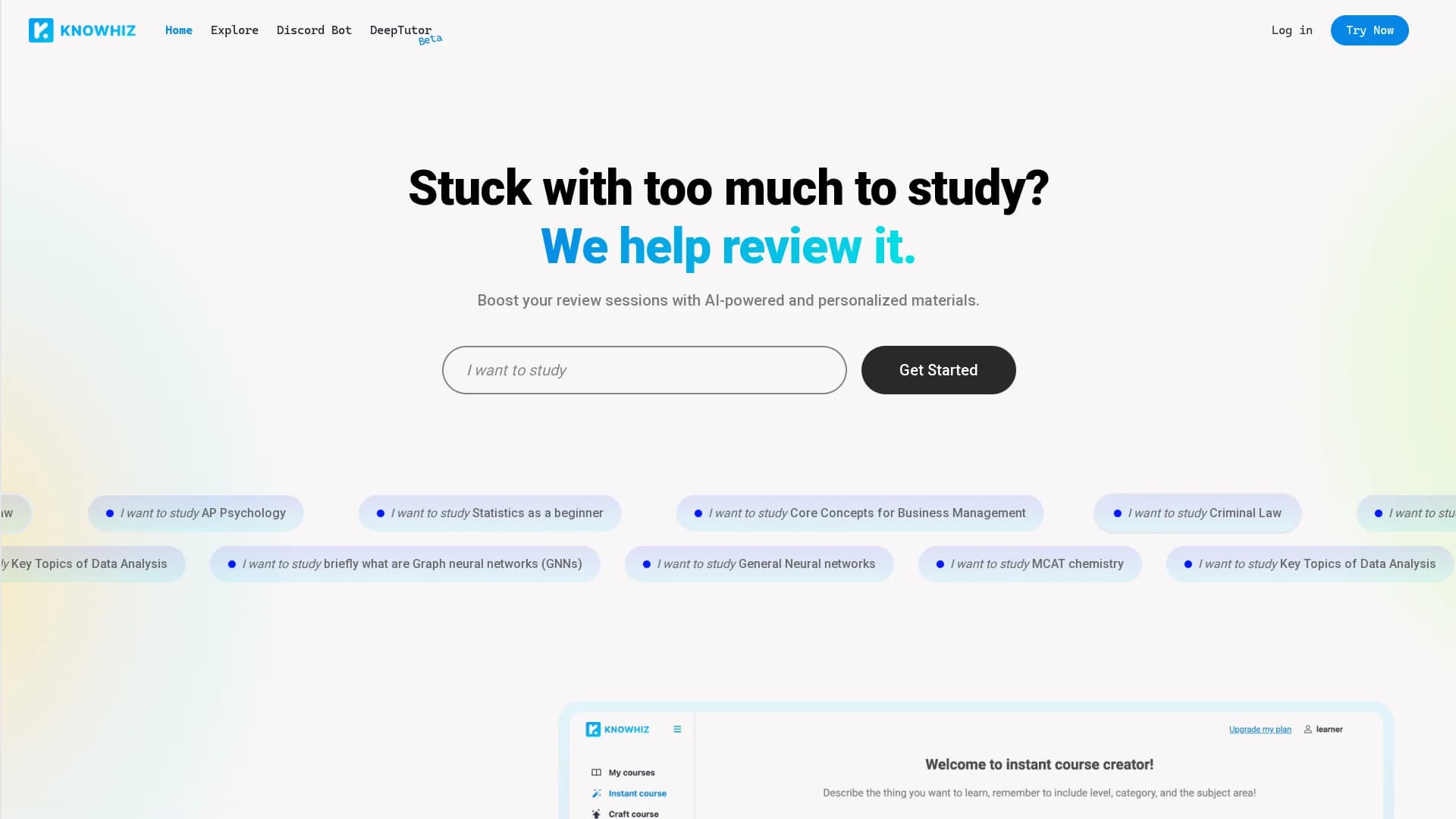 knowhiz homepage
