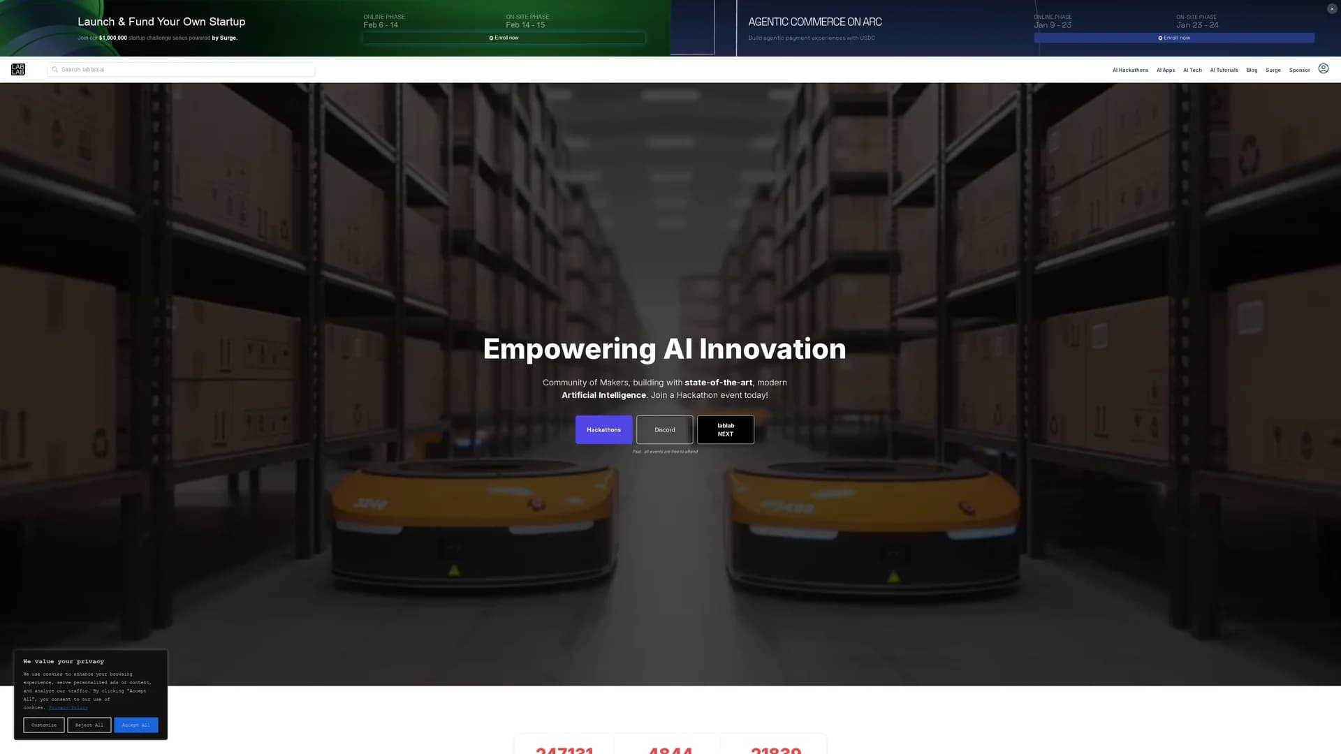 lablab-ai homepage