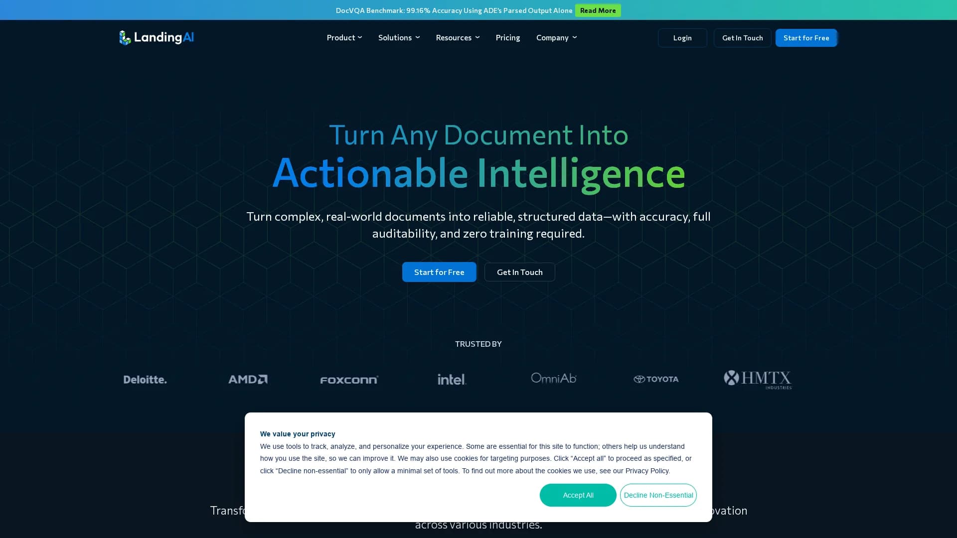 landing-ai homepage