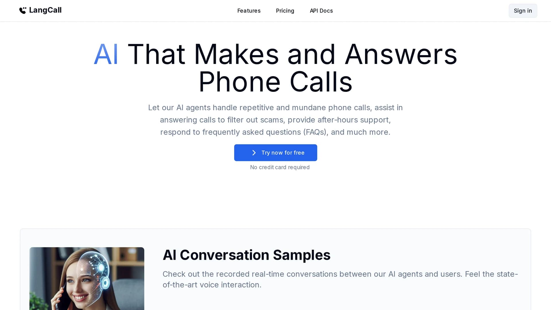 langcall homepage
