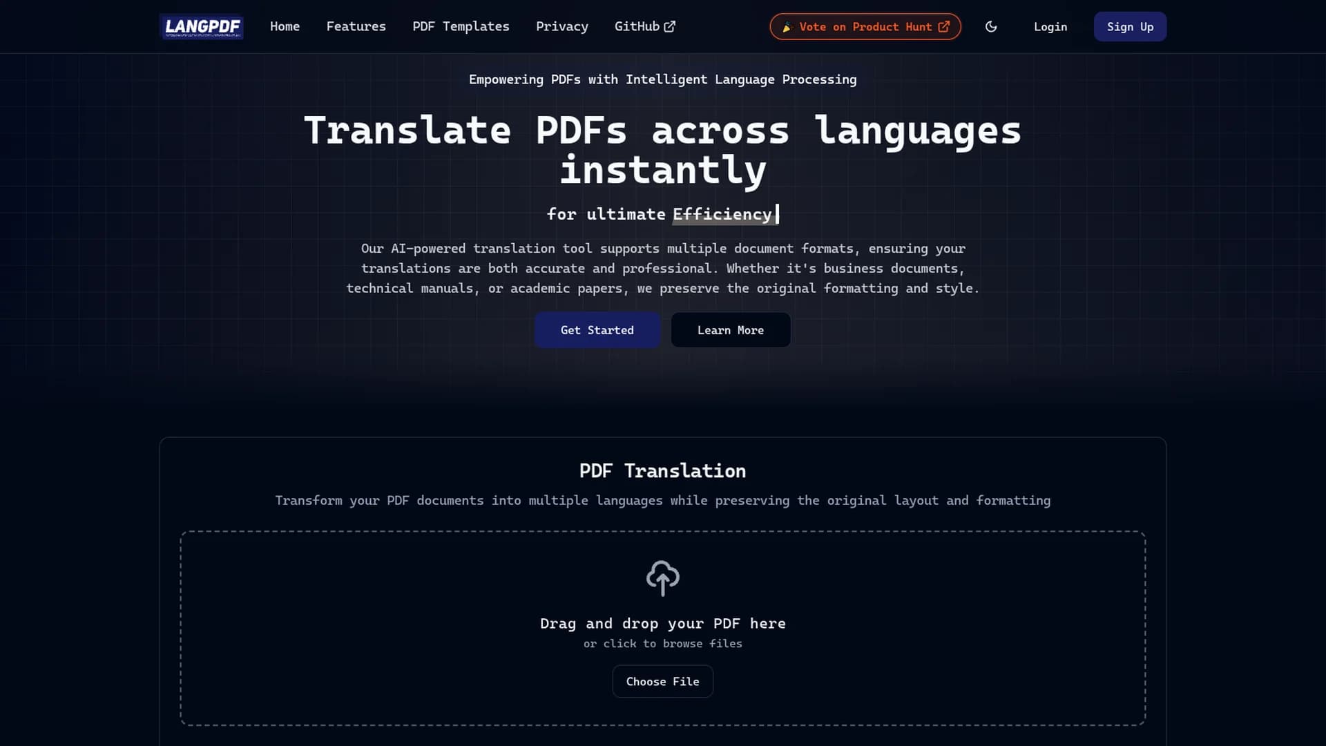 langpdf homepage