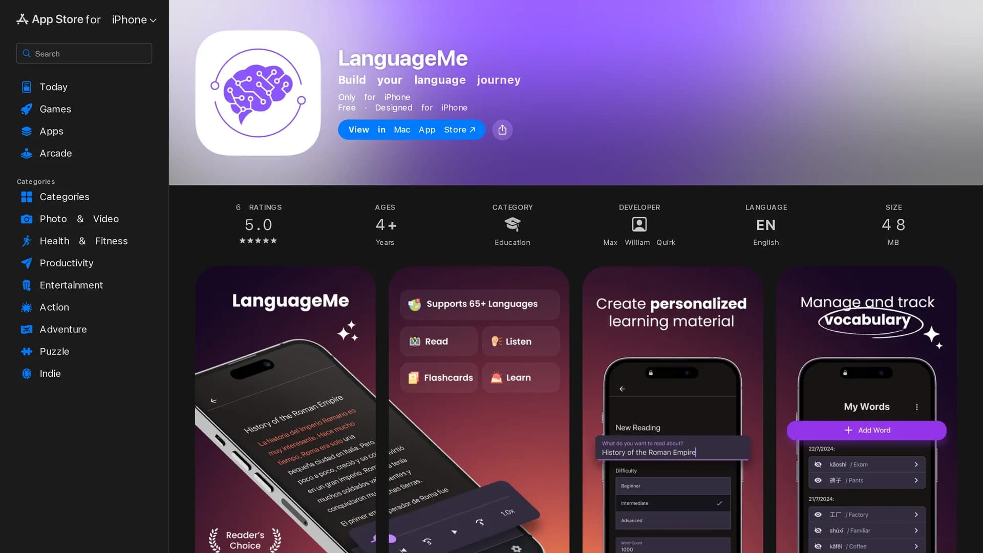 languageme-ai homepage