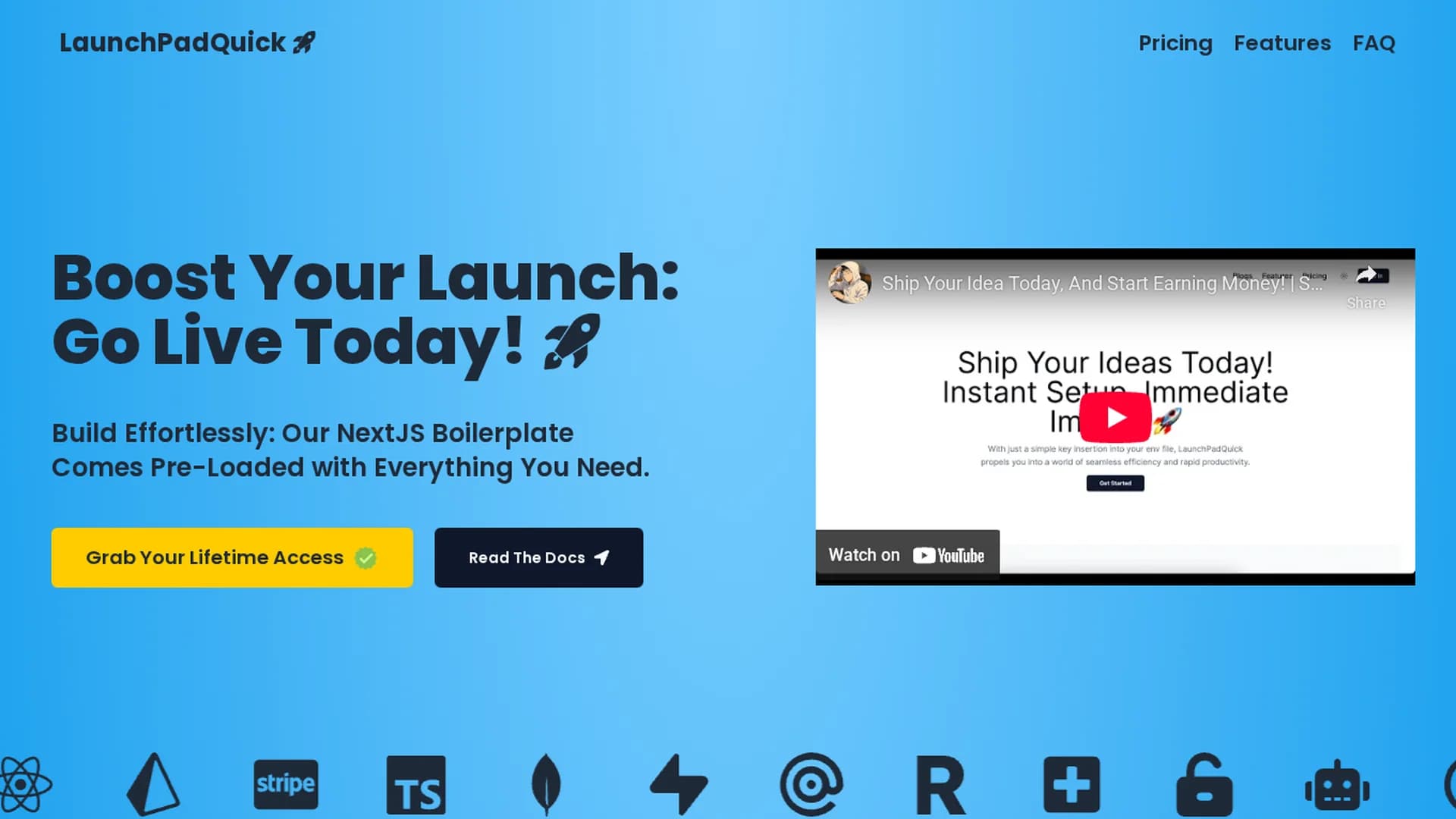 launchpadquick homepage