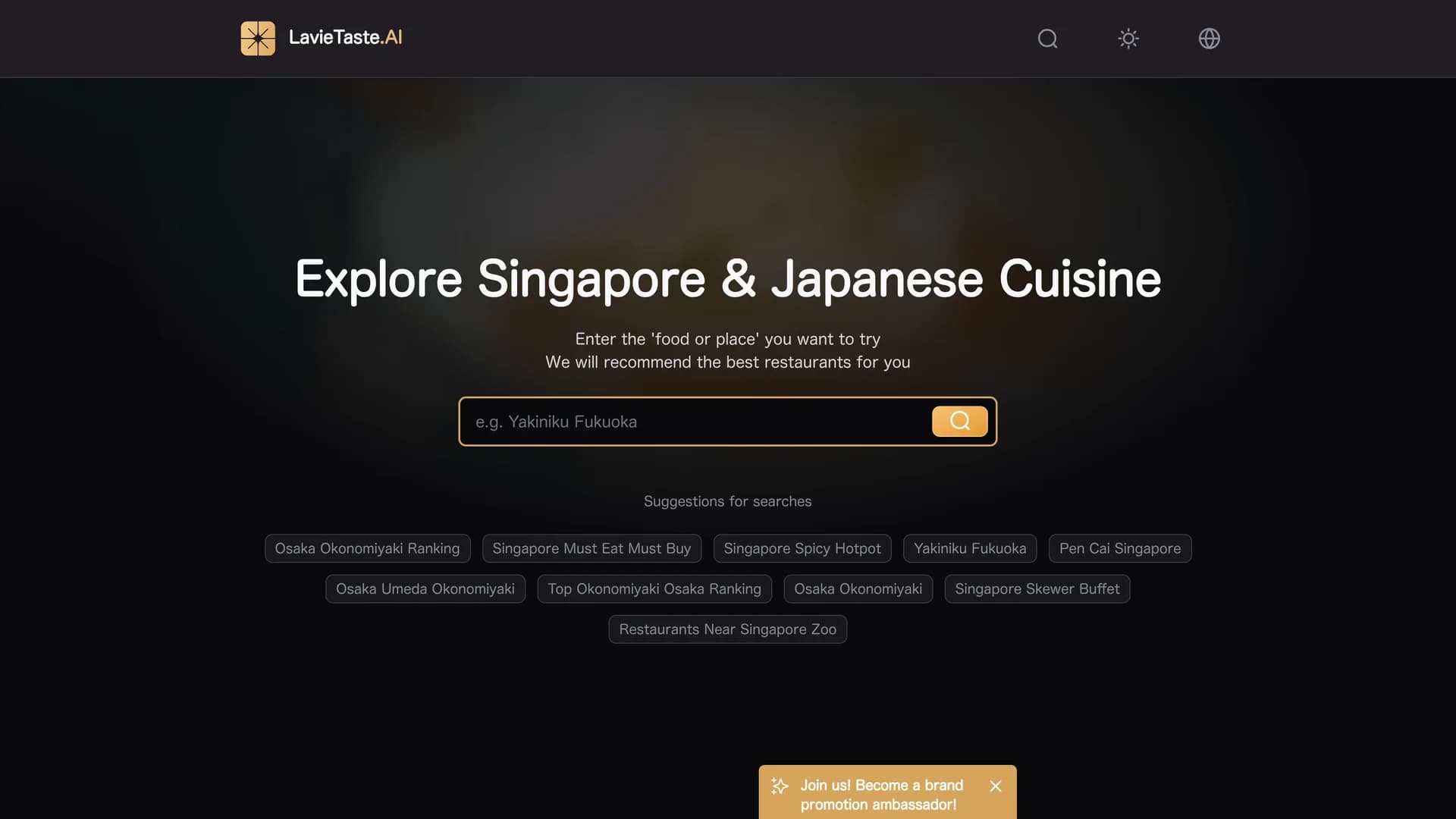 lavietaste-ai homepage