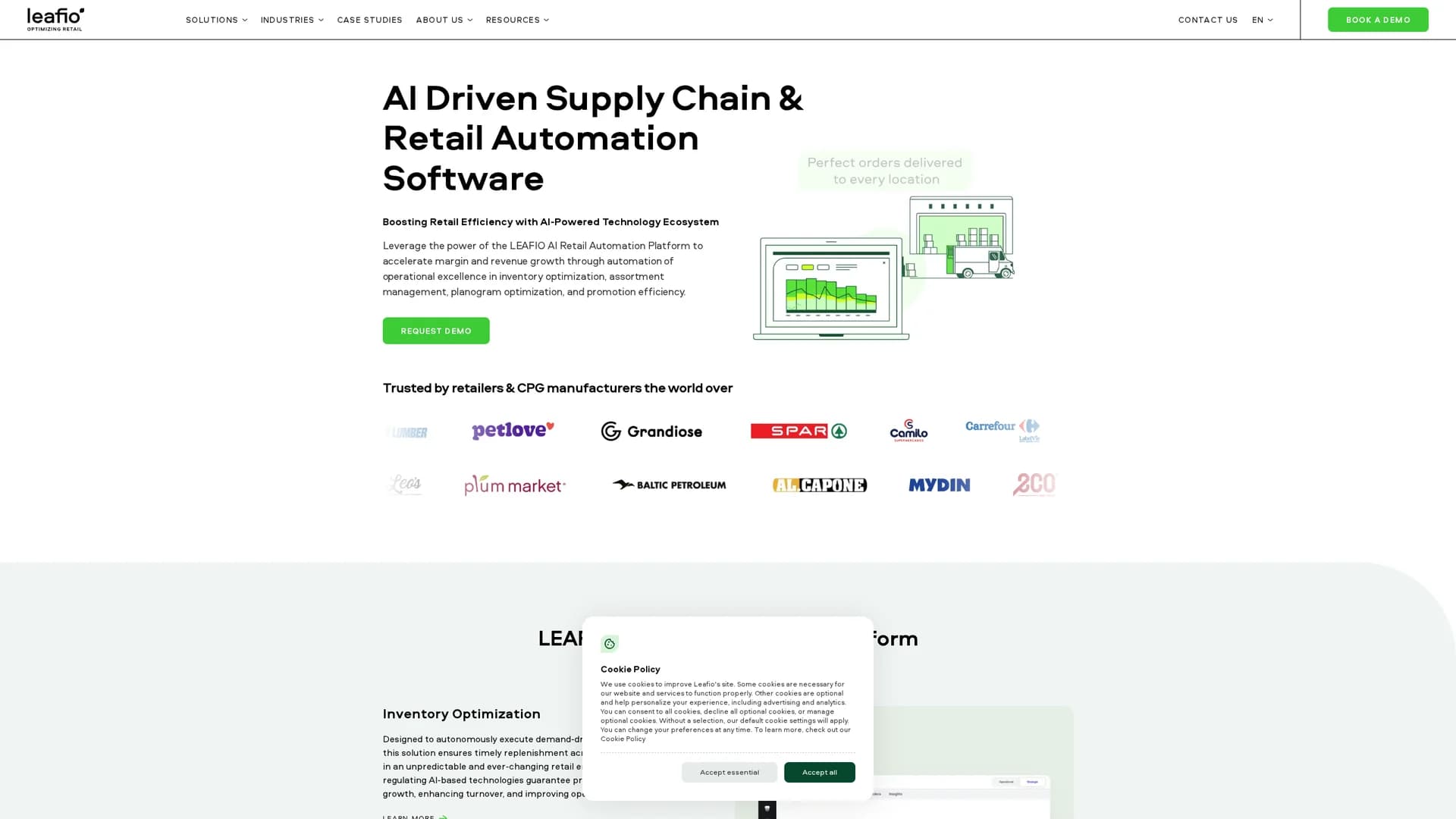 leafio-ai-retail homepage