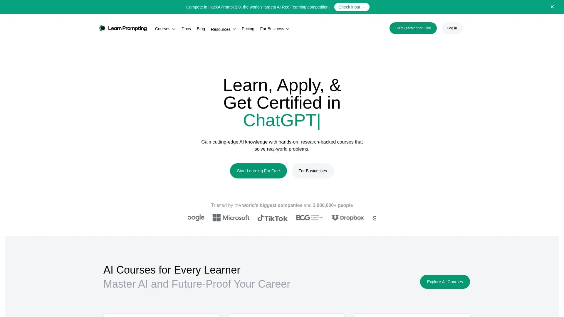 learn-prompting homepage