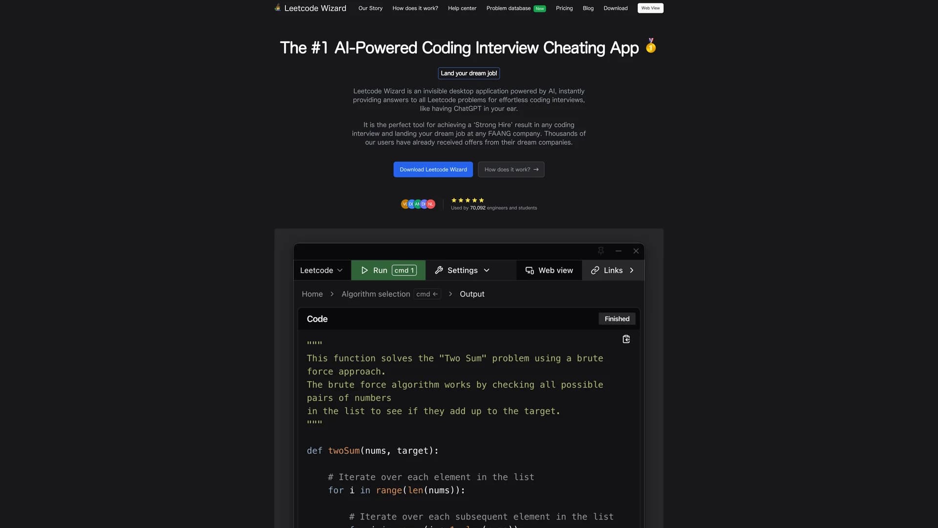leetcode-wizard homepage