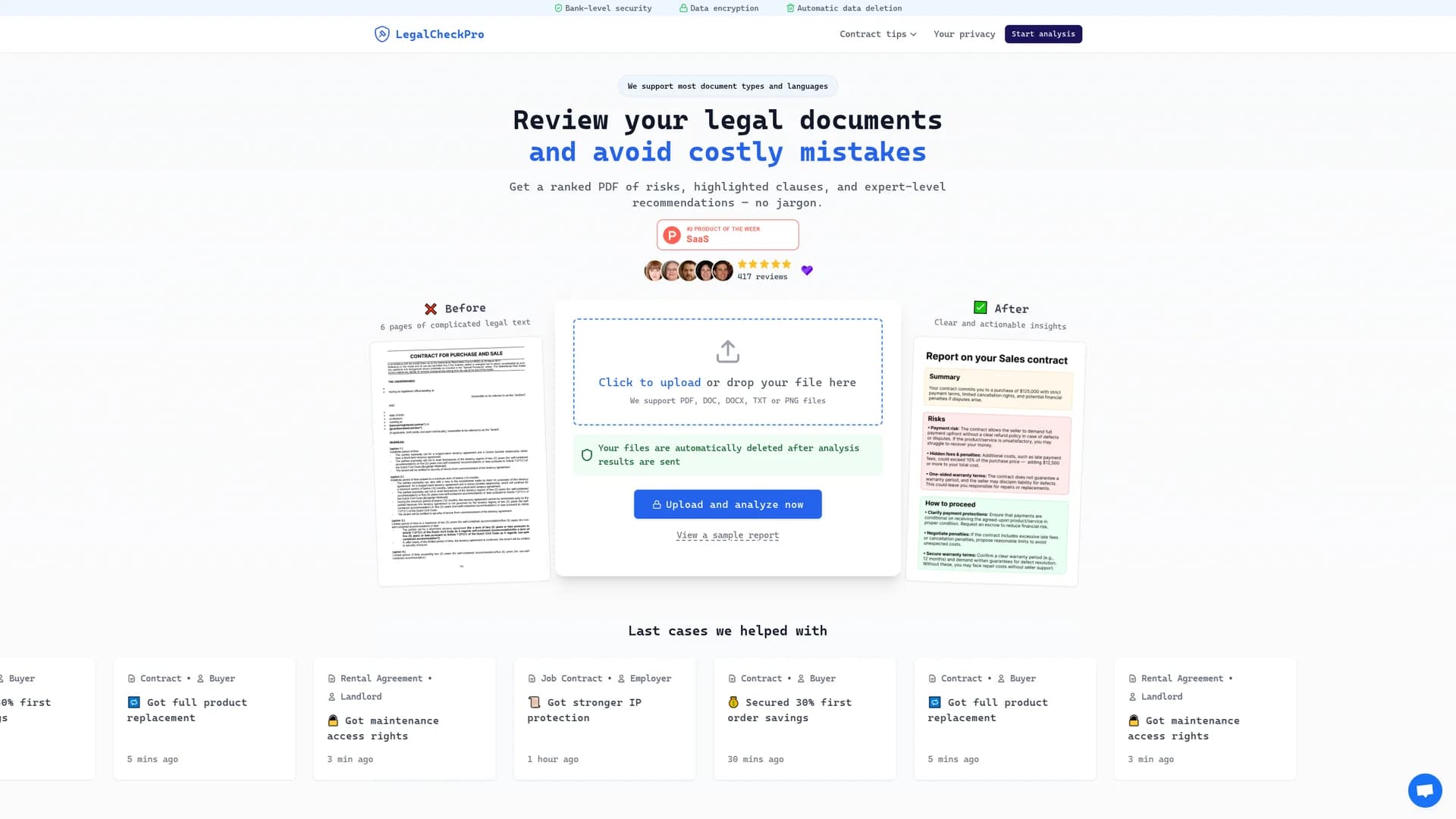 legalcheckpro homepage