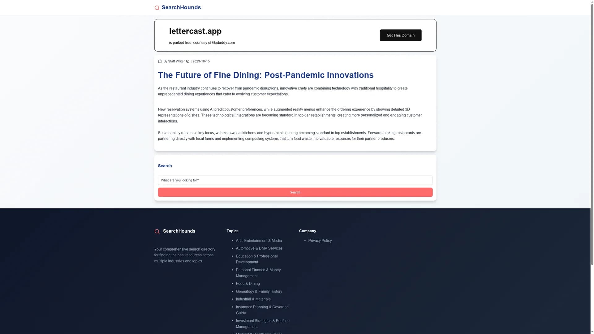 lettercast homepage