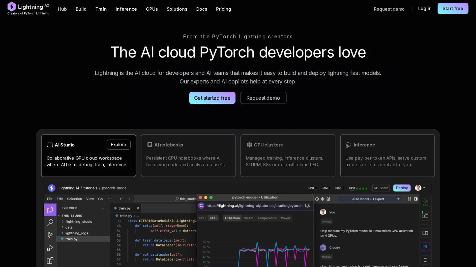 lightning-ai homepage