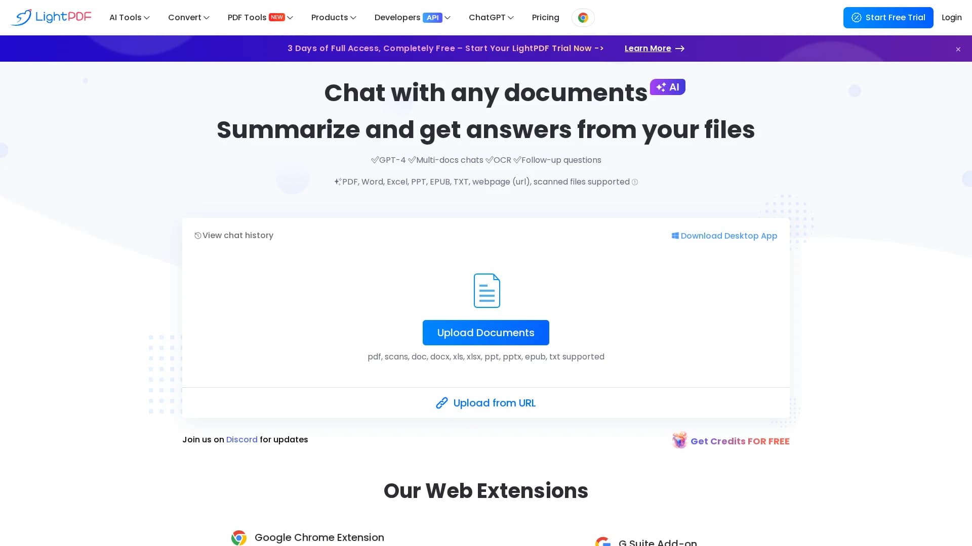 lightpdf homepage