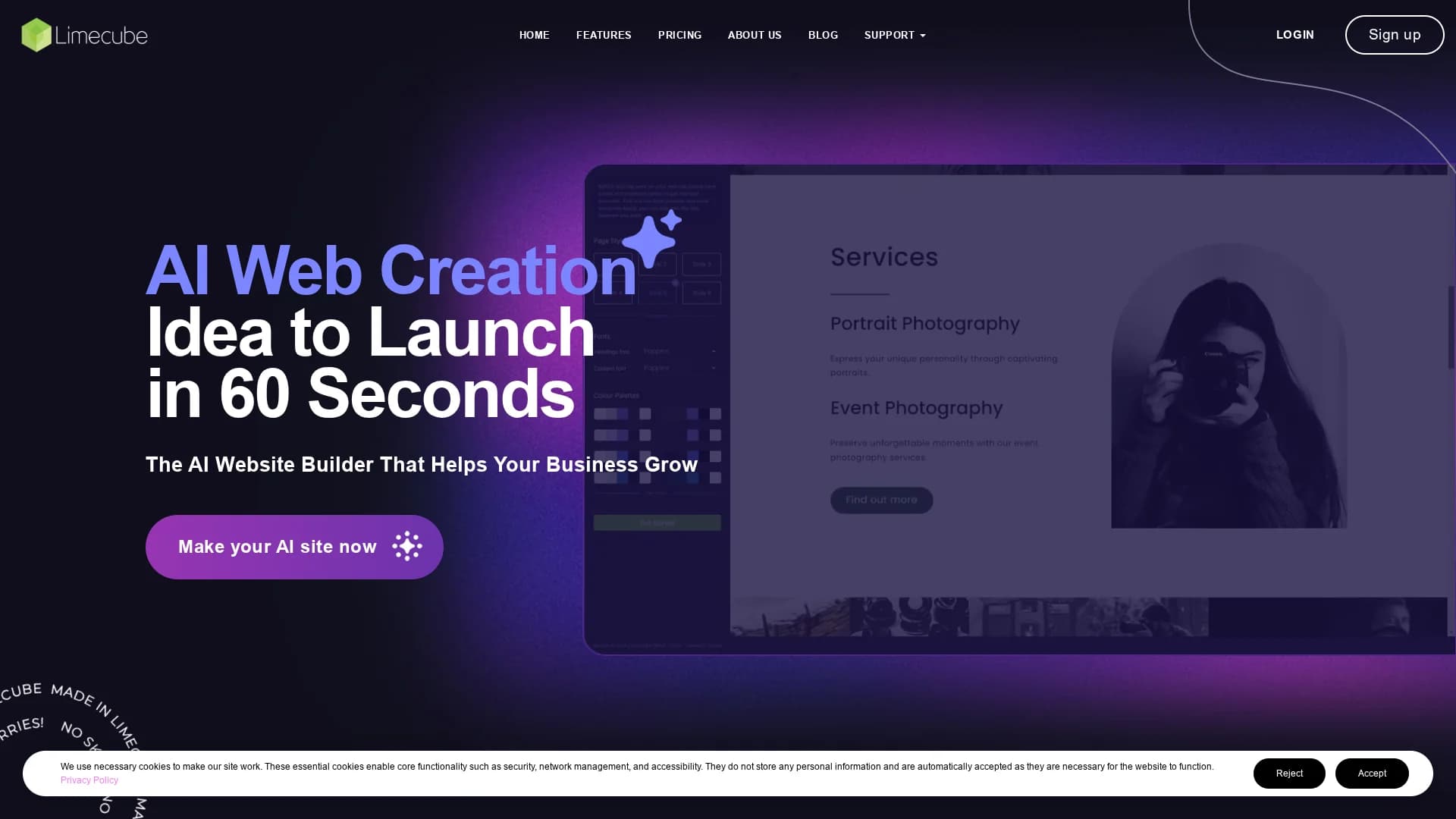limecube homepage