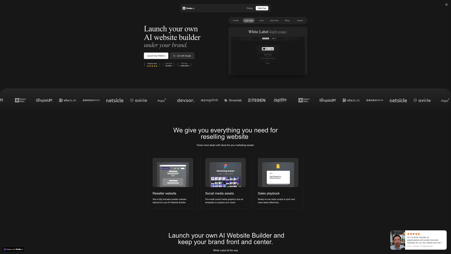 lindo-ai homepage