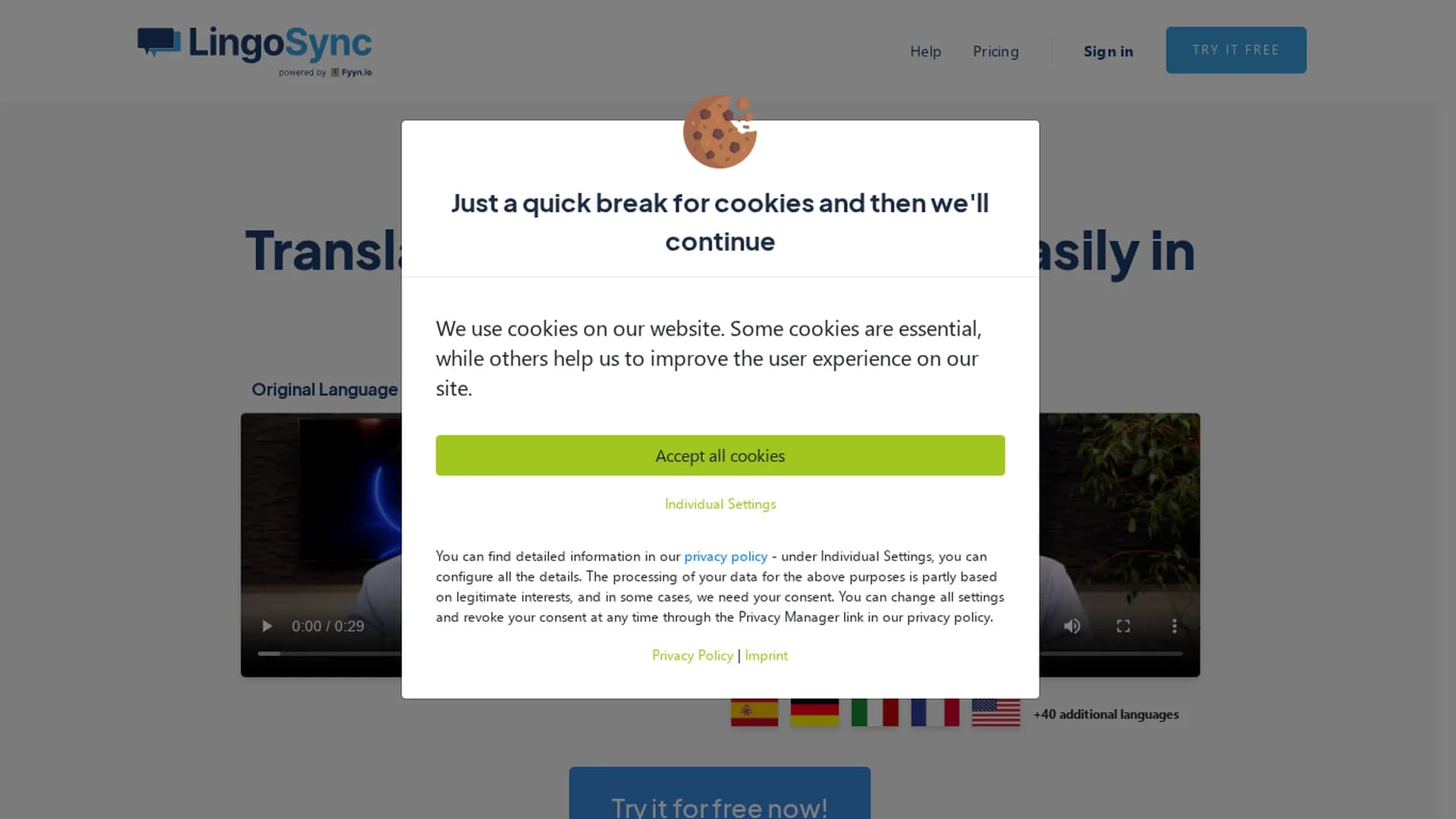 lingosync-ai homepage