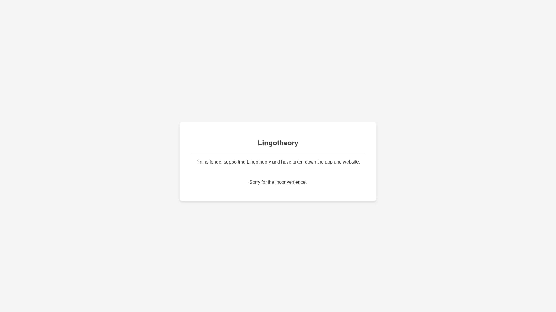 lingotheory homepage
