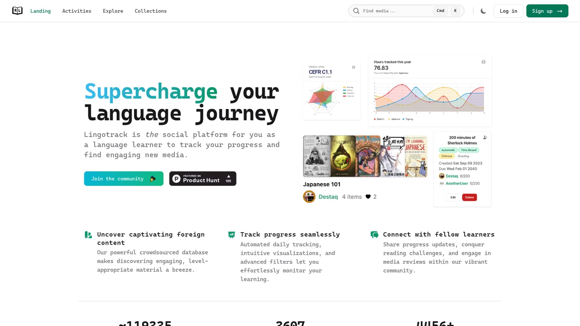 lingotrack homepage