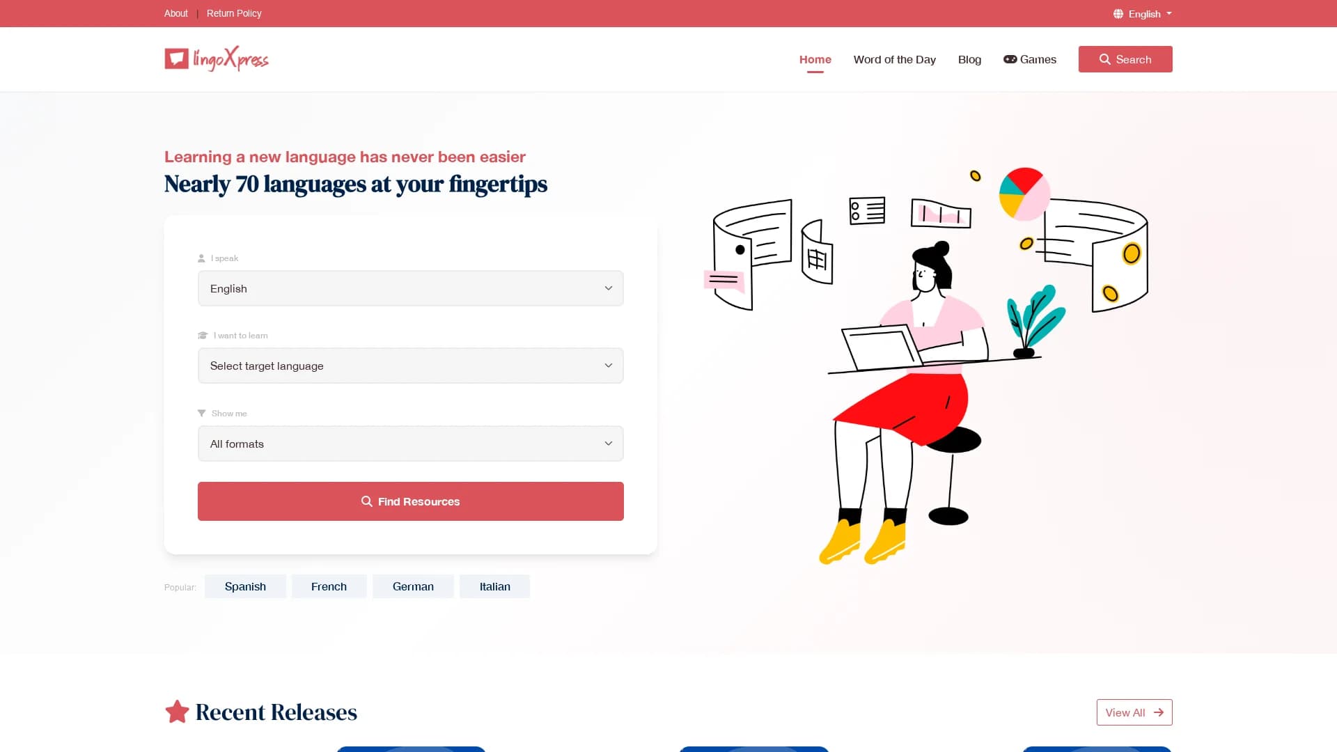 lingoxpress homepage