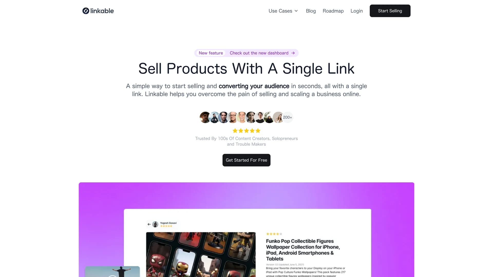 linkable homepage