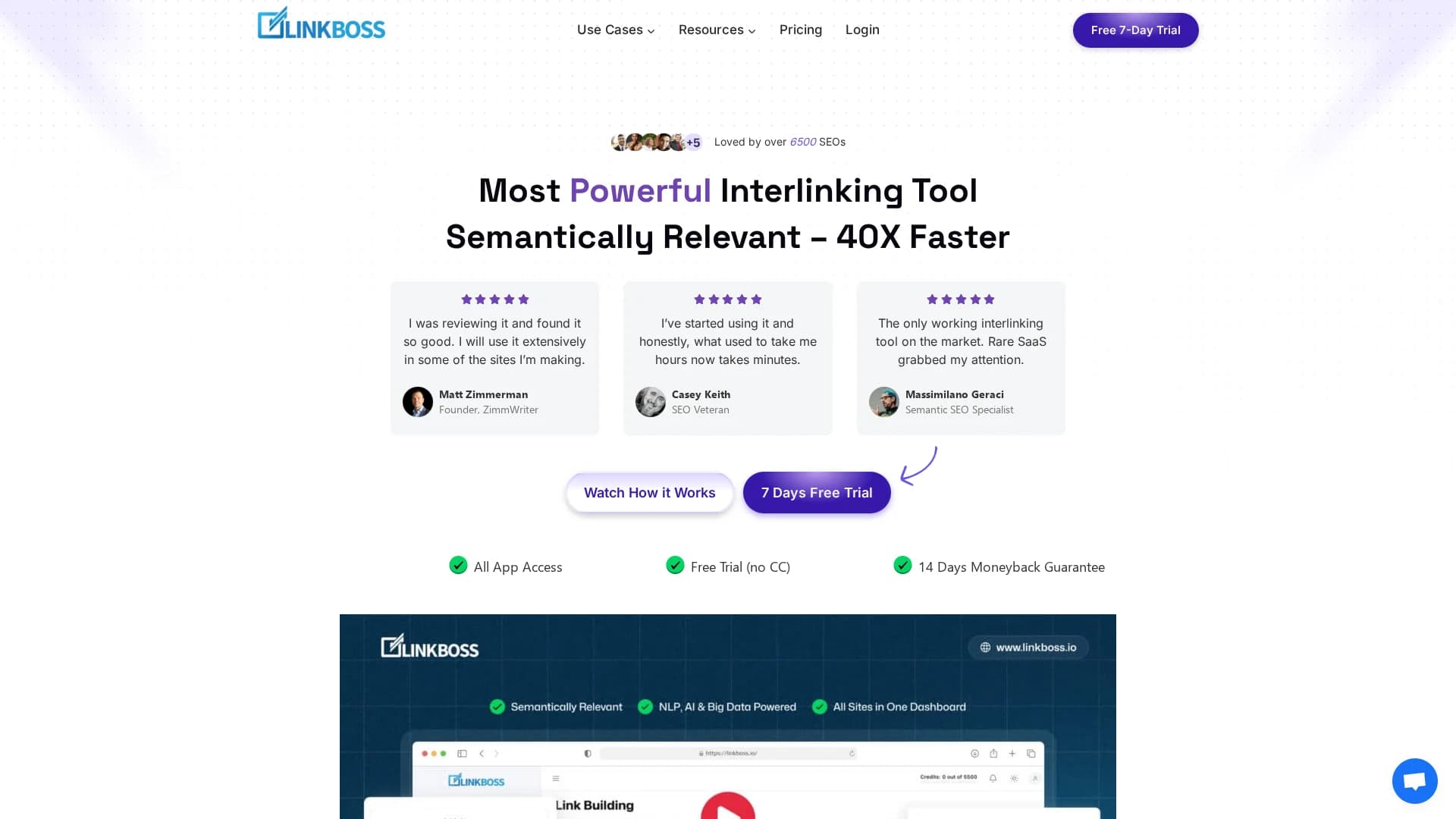 linkboss-io homepage