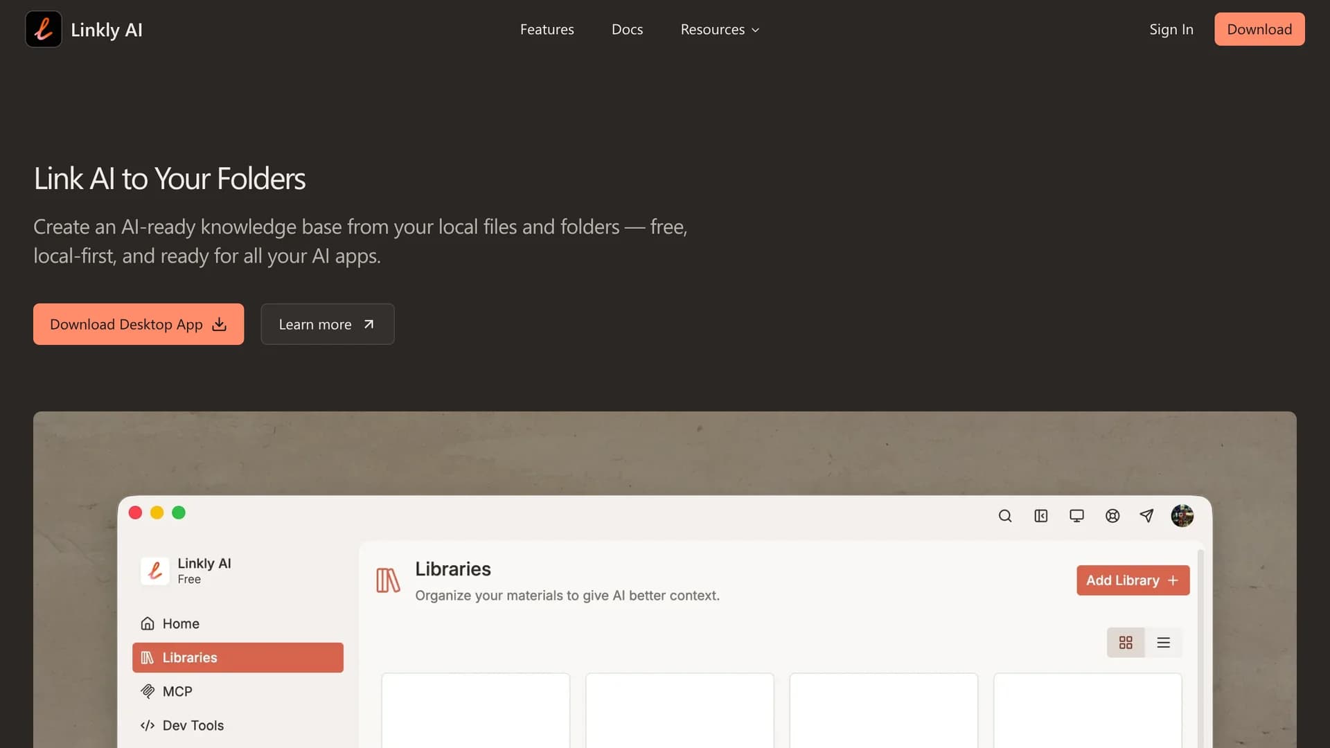linkly-ai homepage