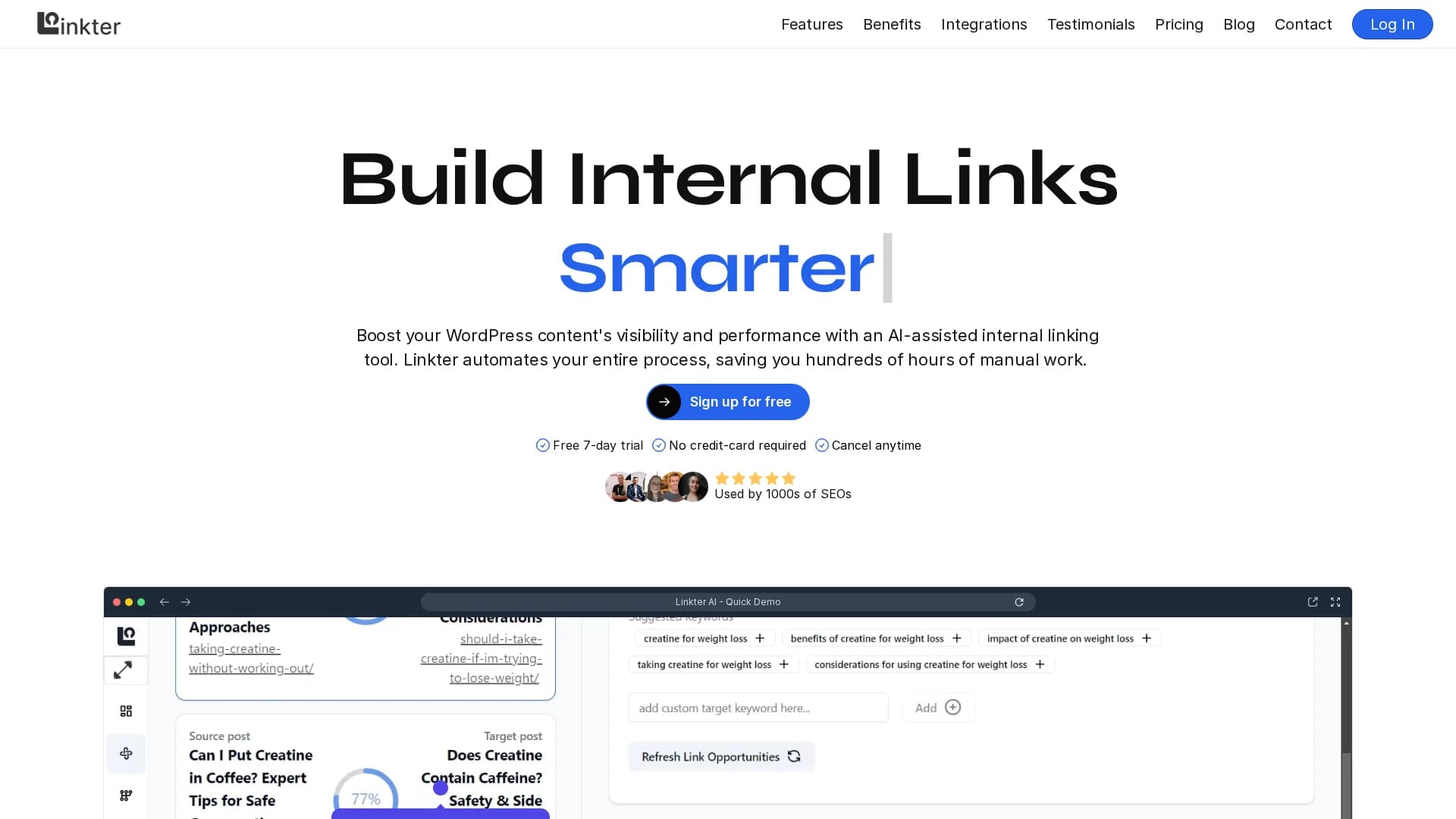 linkter homepage