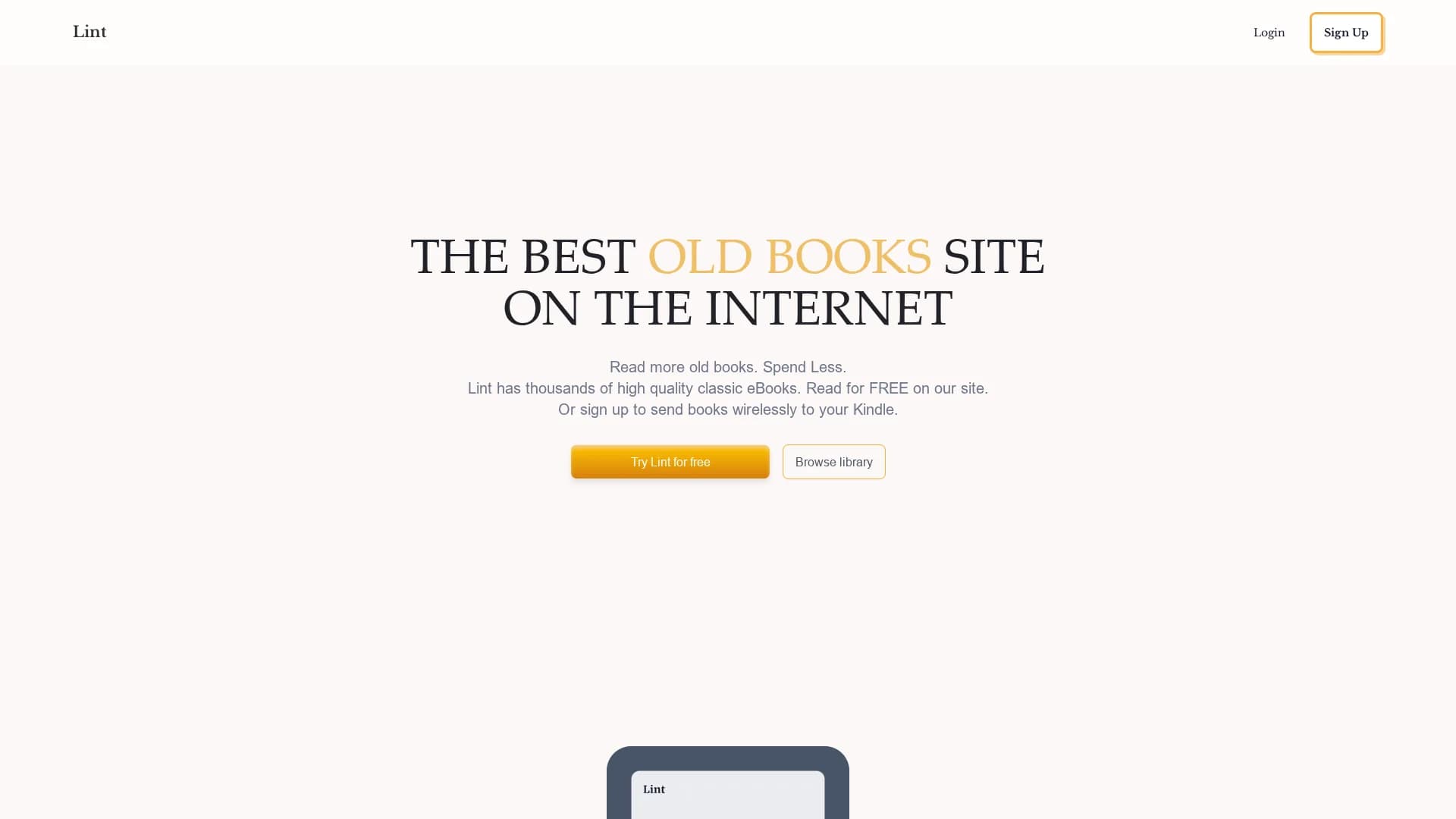 lint homepage