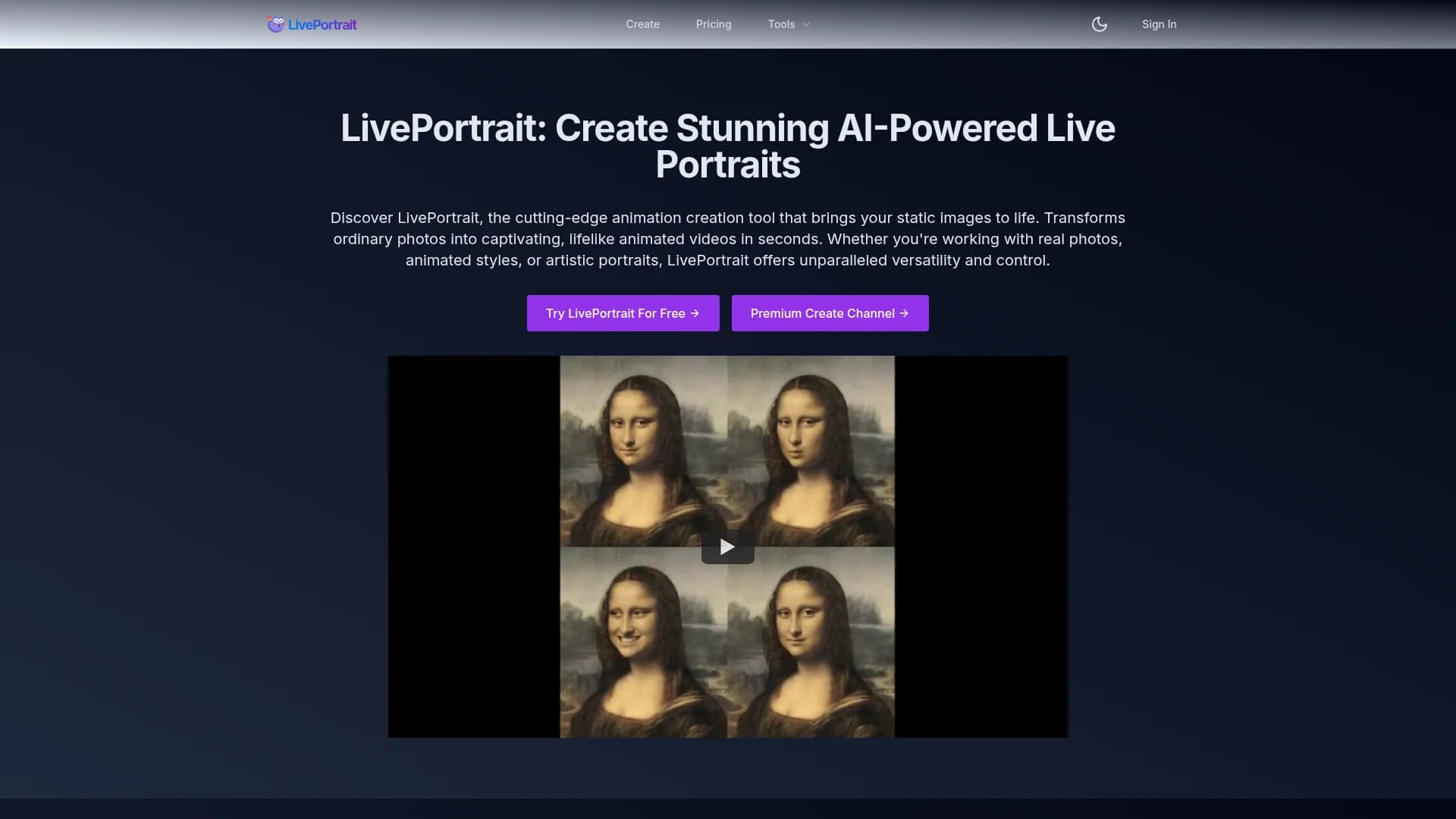 liveportrait homepage