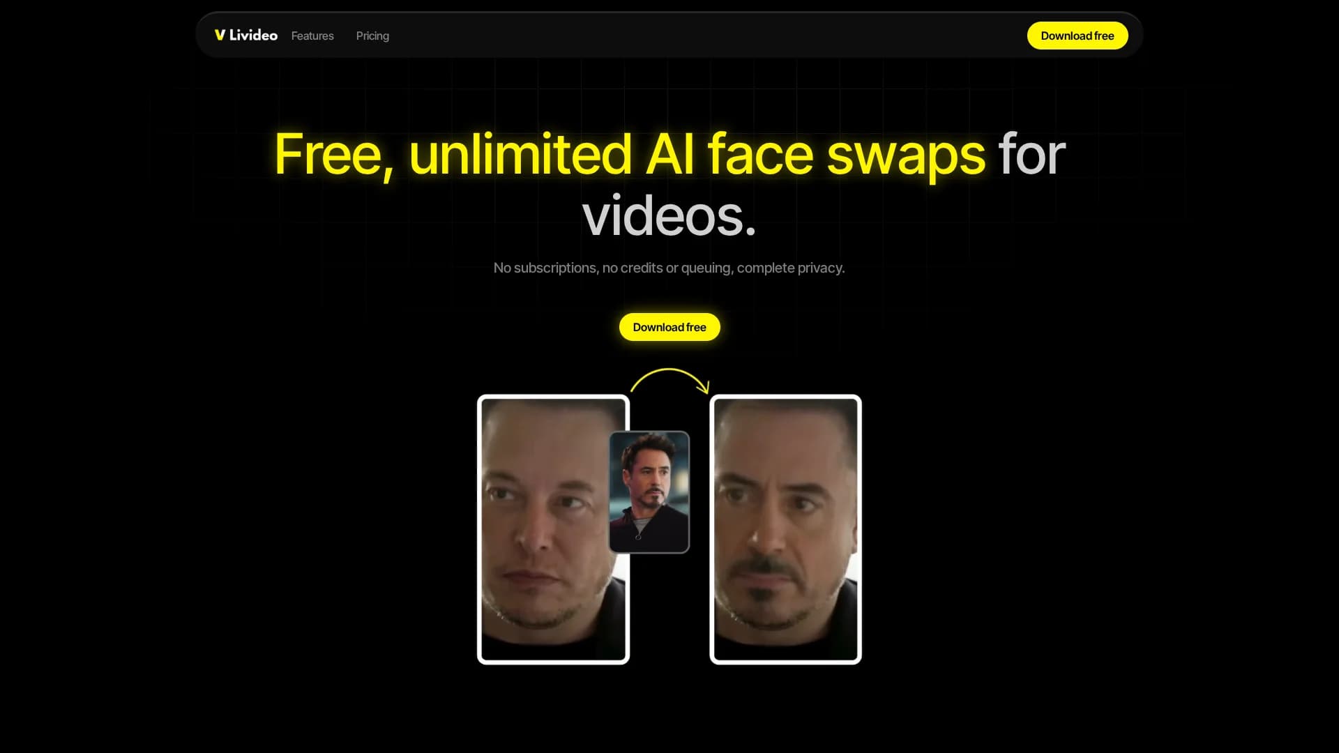 livideo-ai homepage