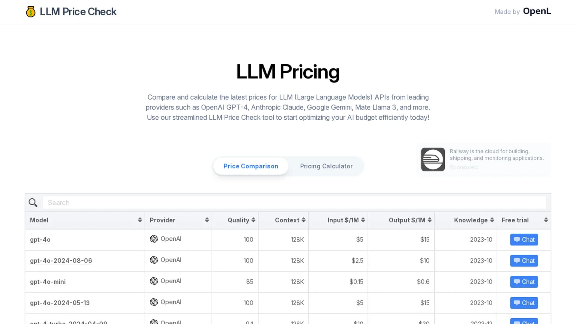 llm-price-check homepage