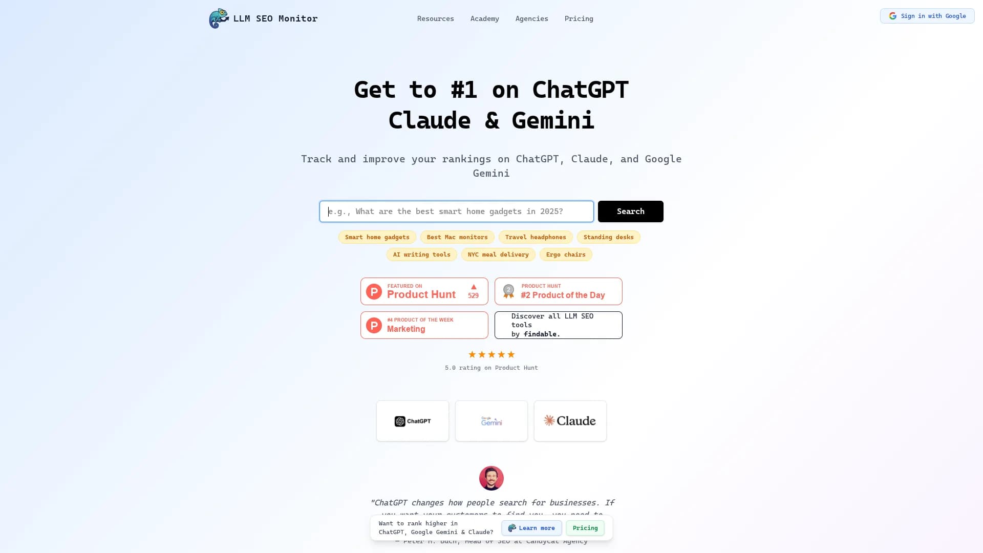 llm-seo-monitor homepage