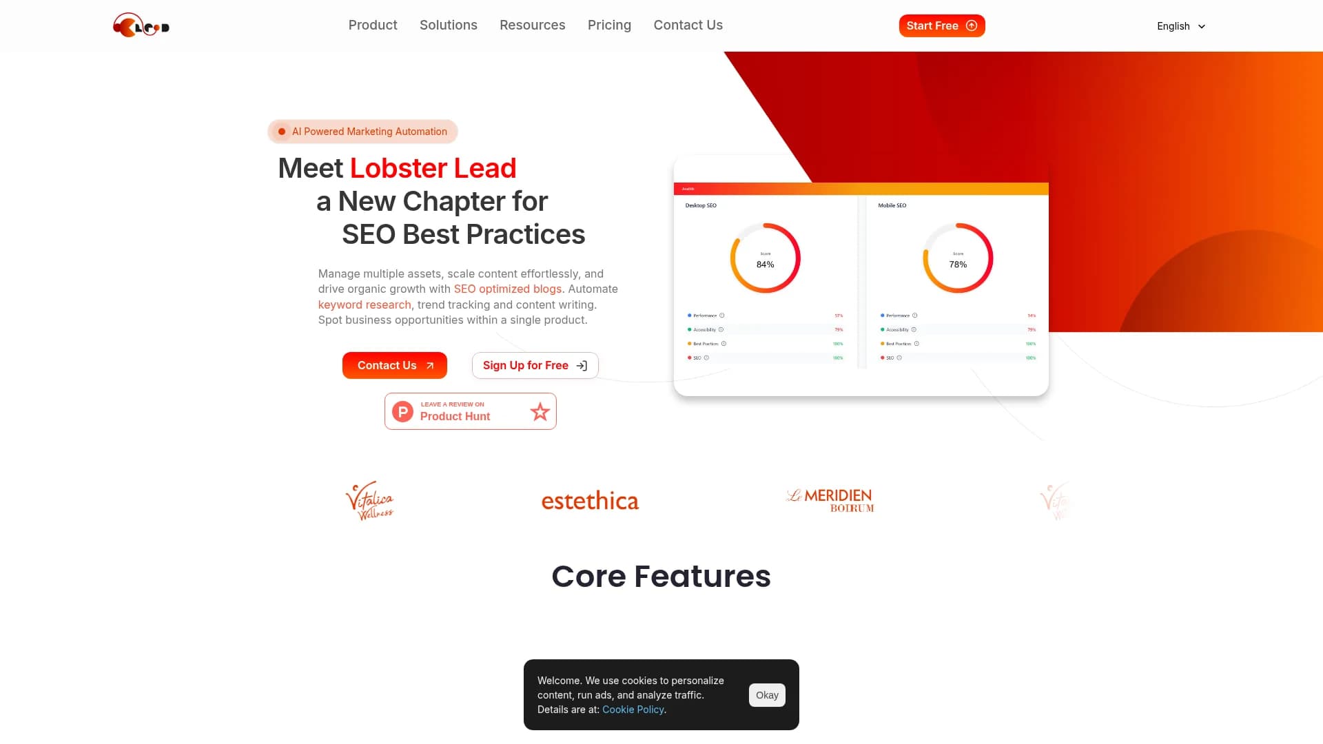 lobster-lead homepage
