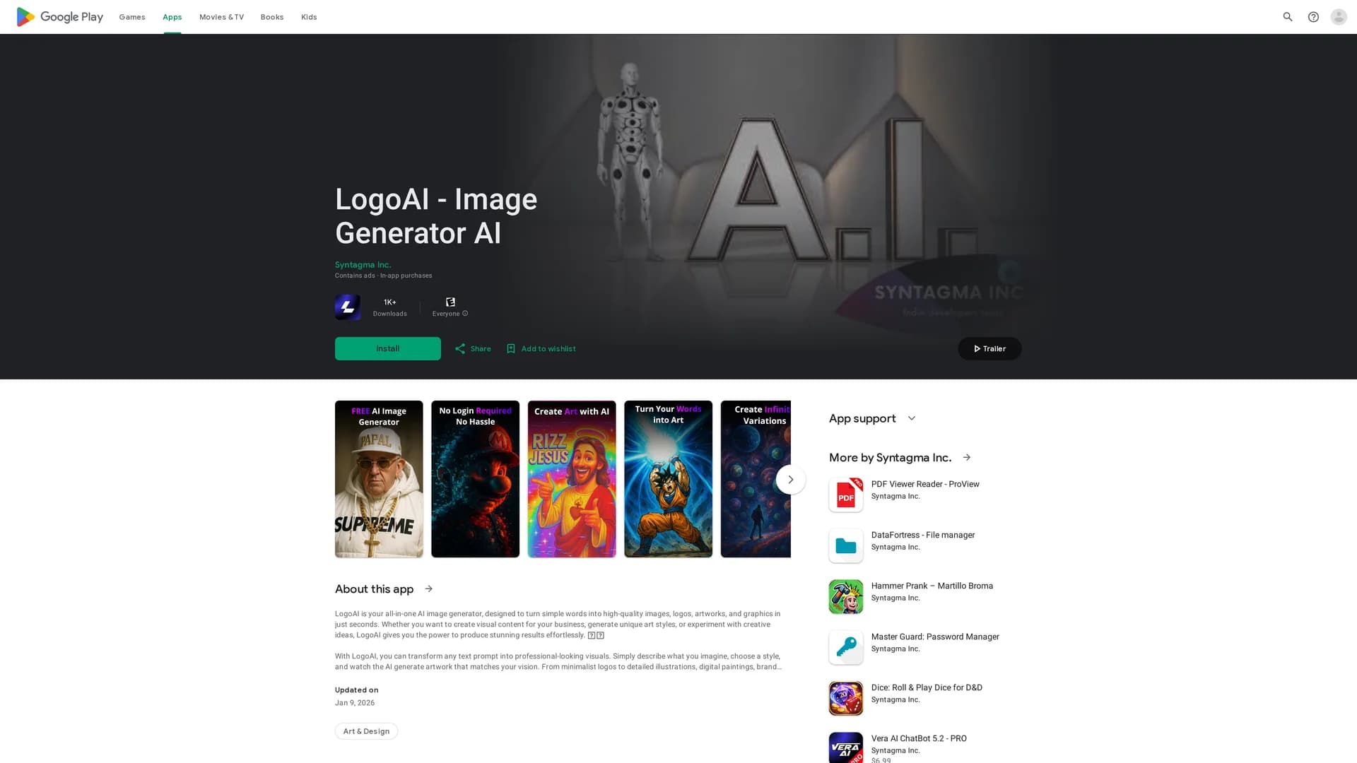 logoai-image-generator homepage