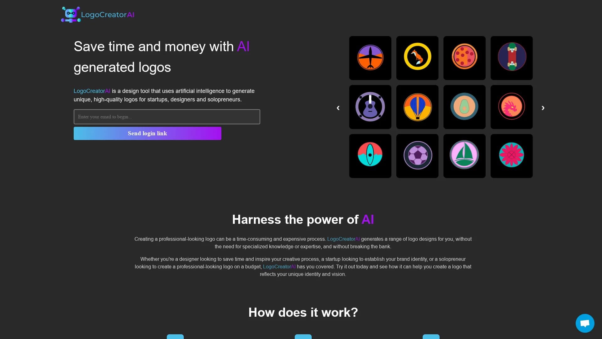 logocreatorai homepage