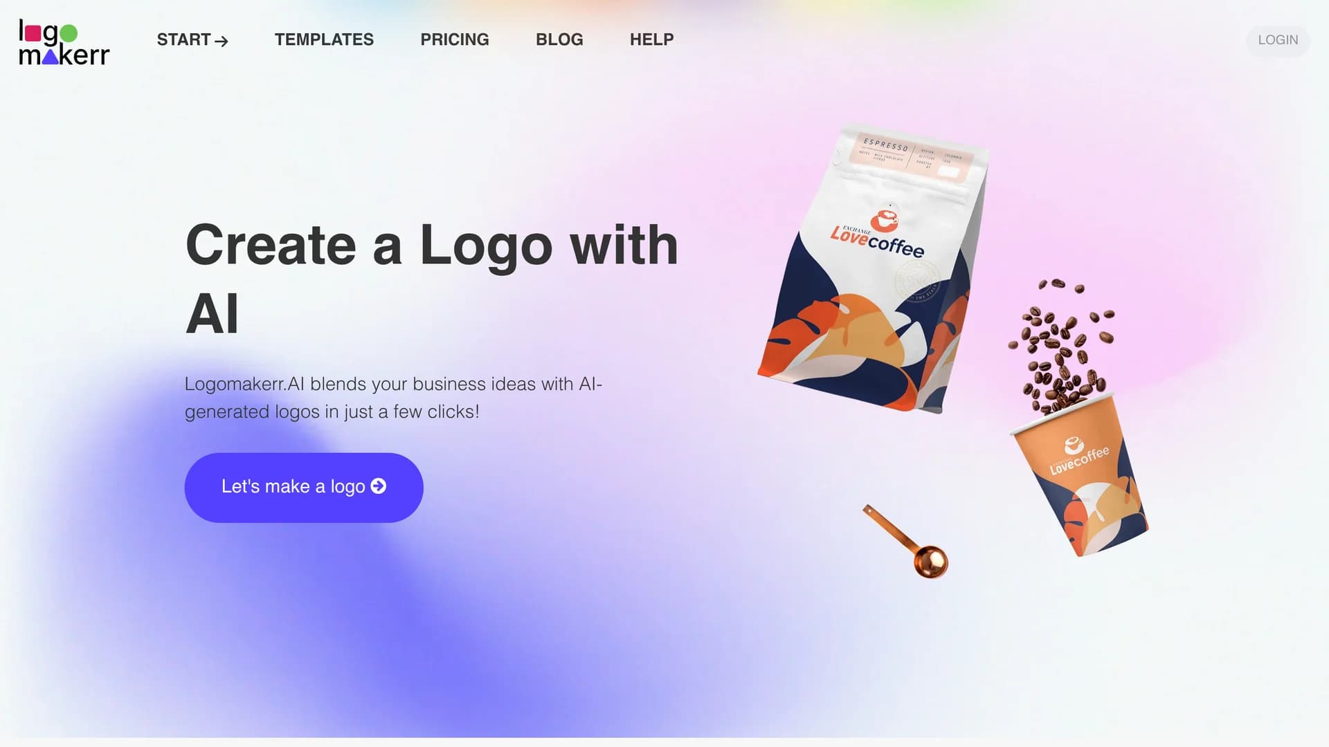 logomakerr-ai homepage