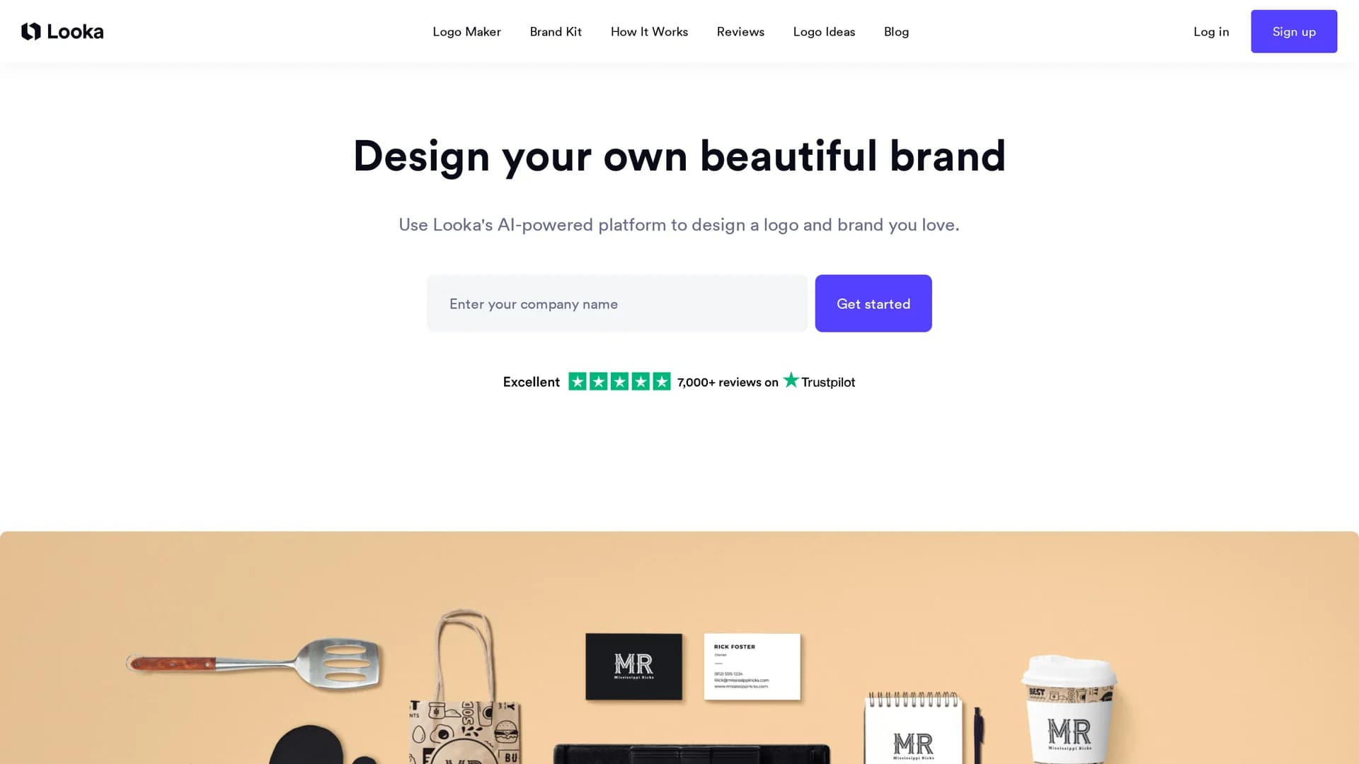 looka homepage