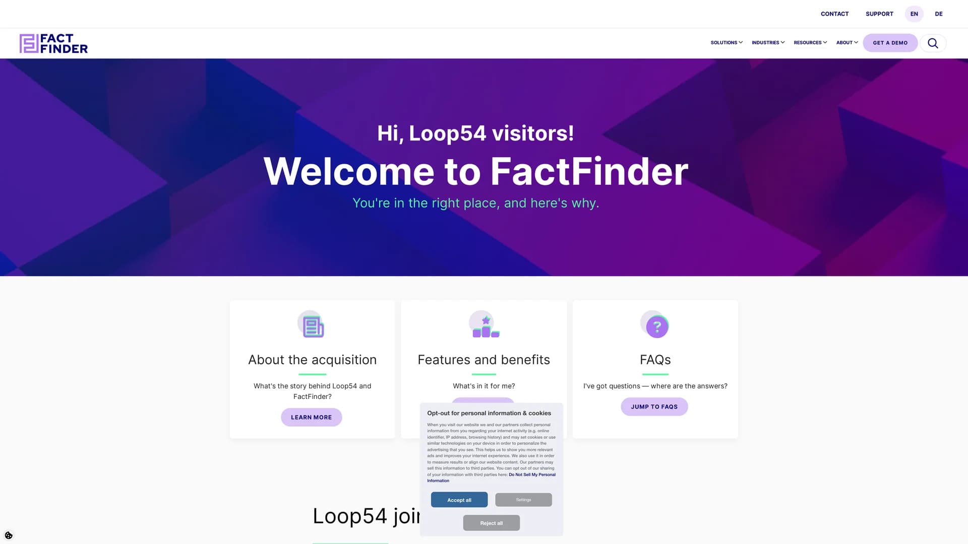 loop54-com homepage