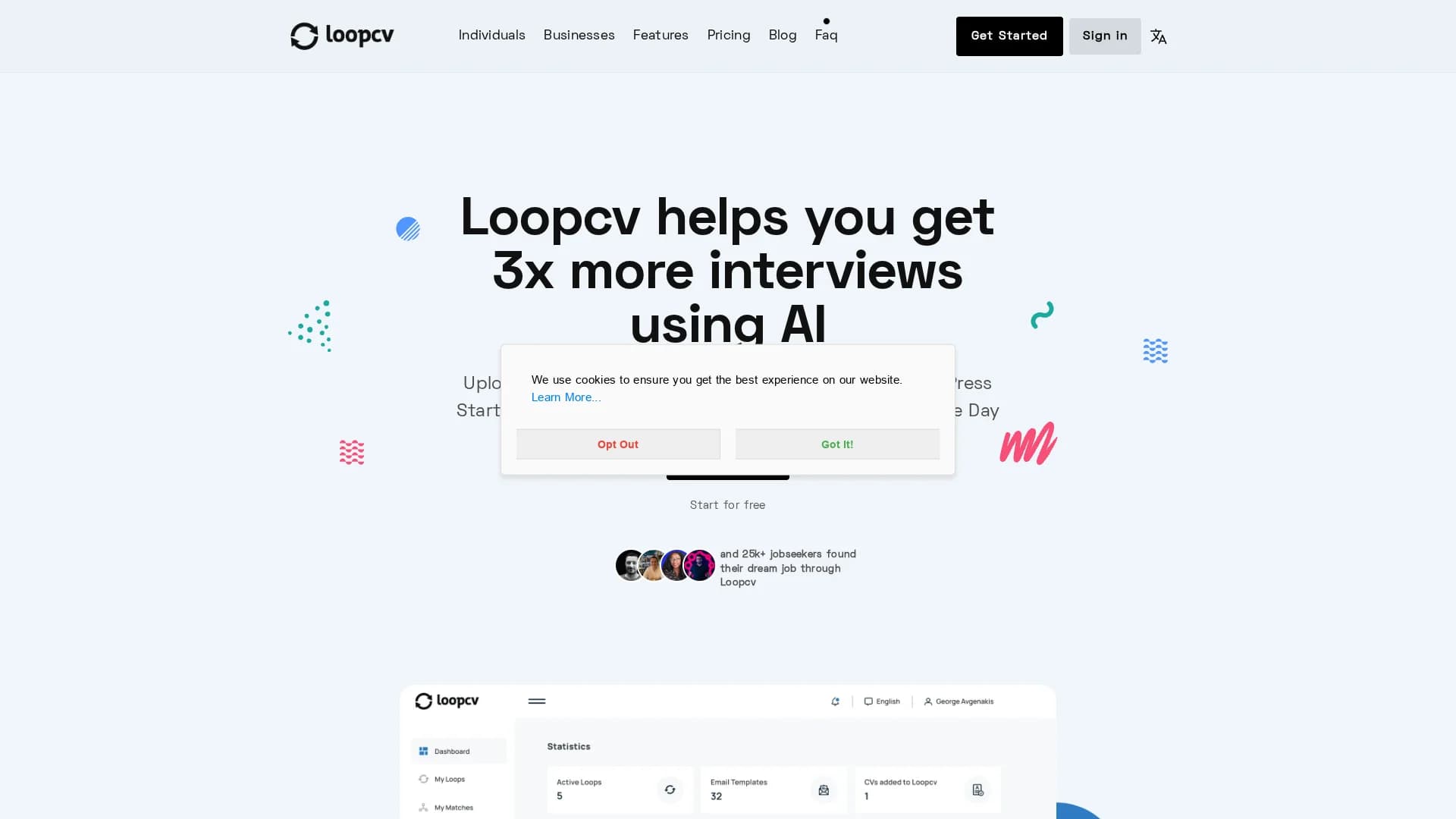 loopcv homepage