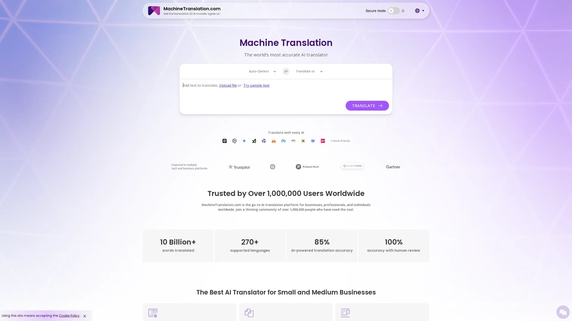 machinetranslation homepage