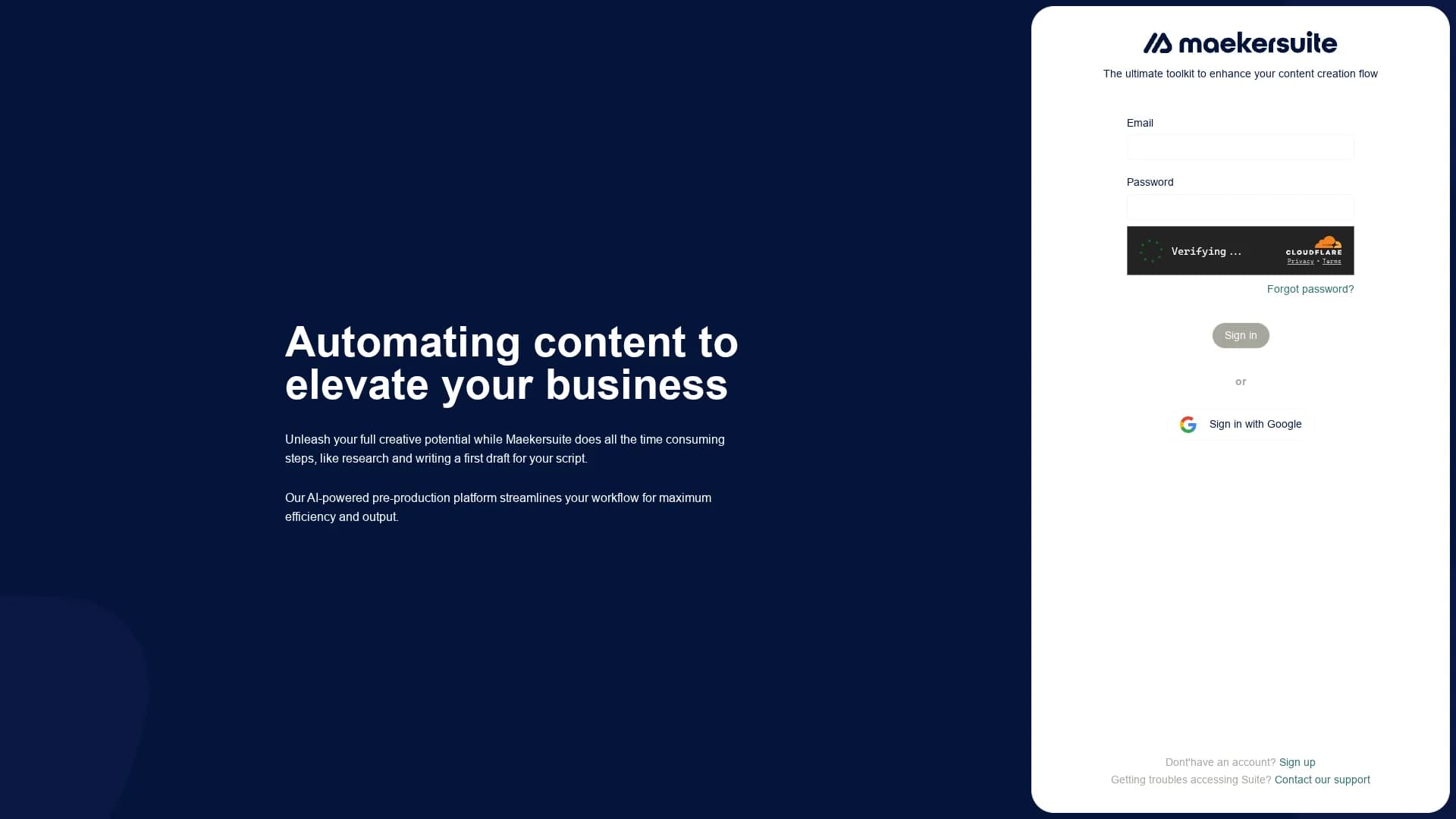 maekersuite homepage