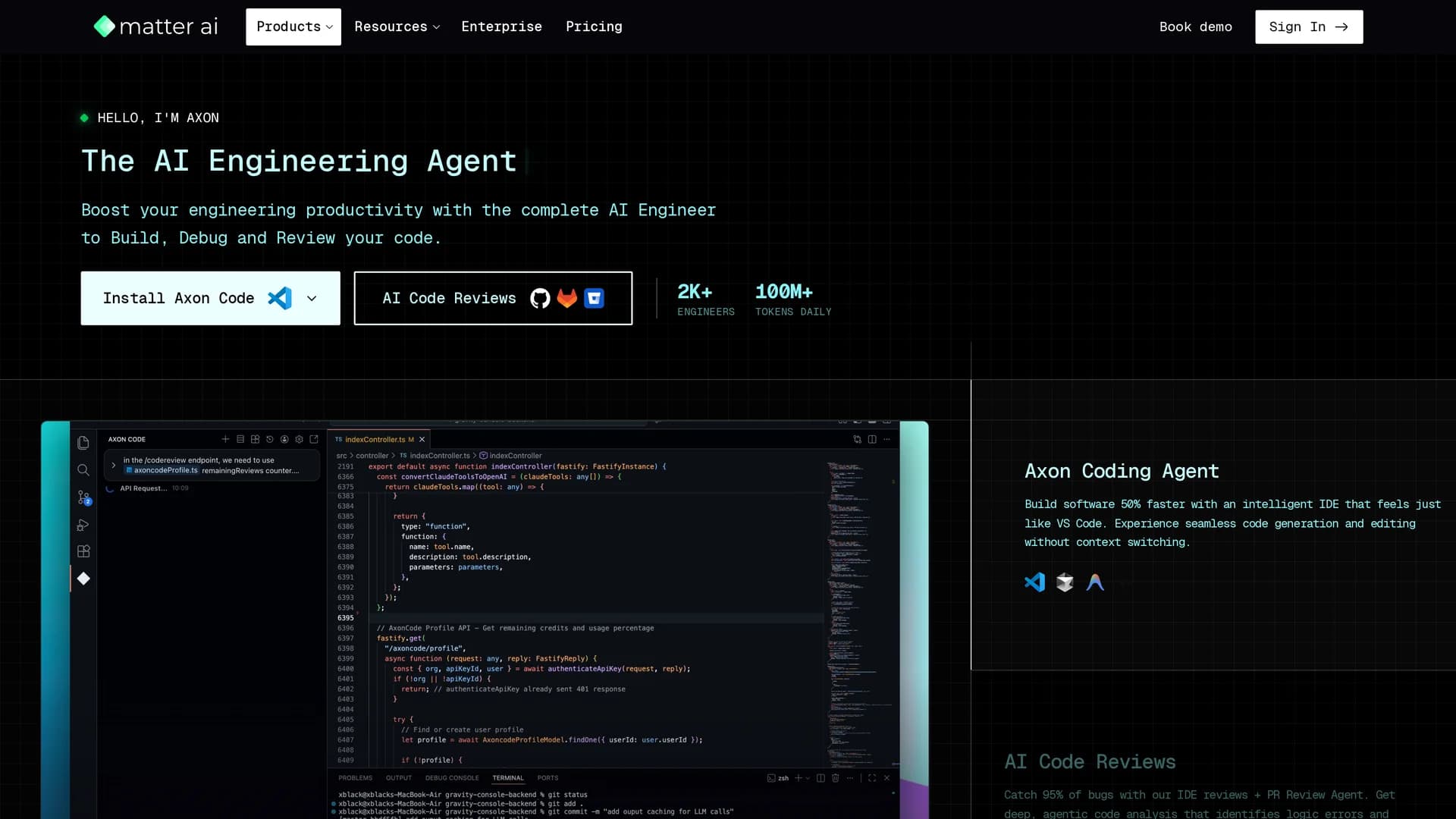 matter-ai homepage