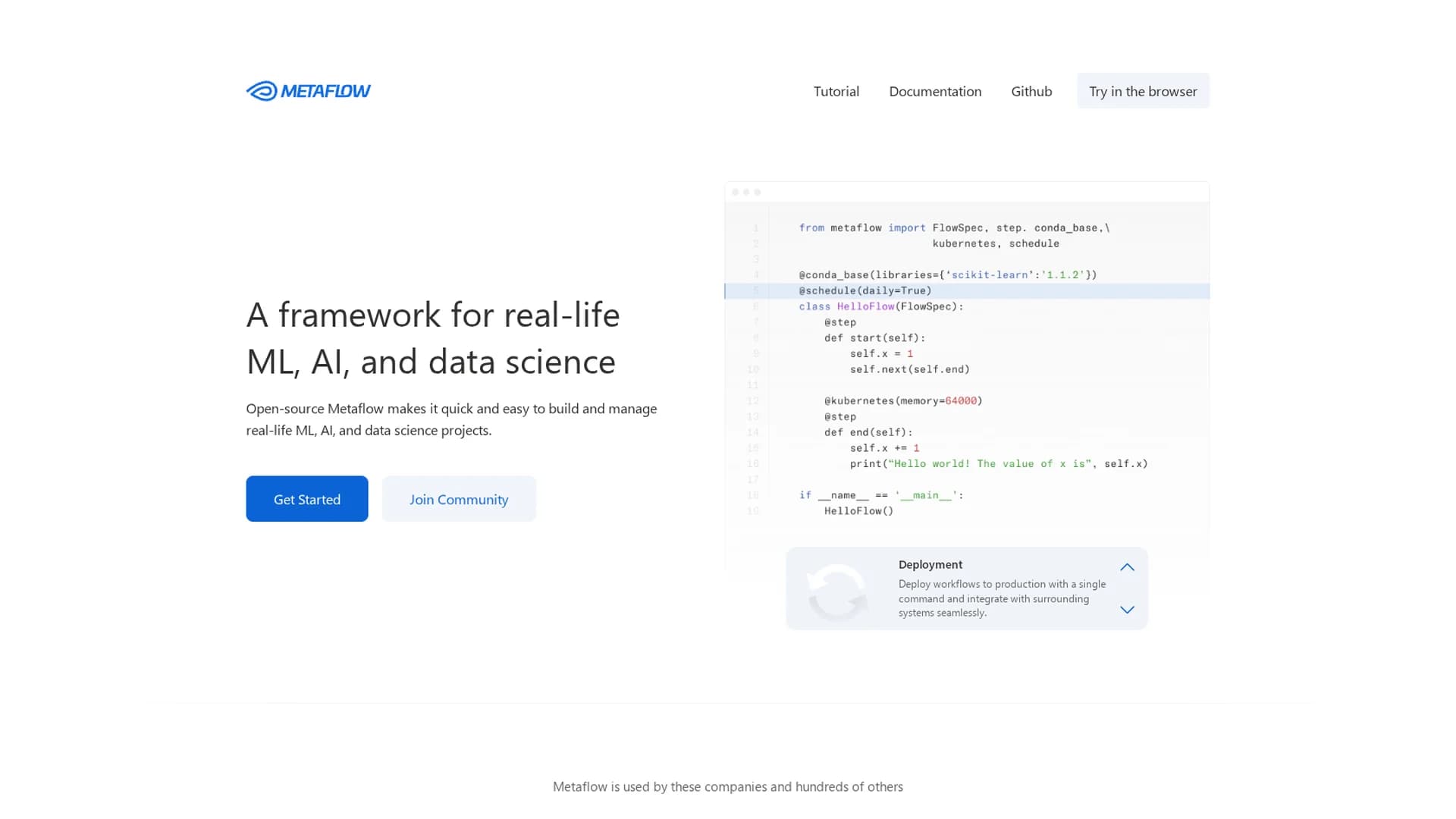 metaflow-org homepage