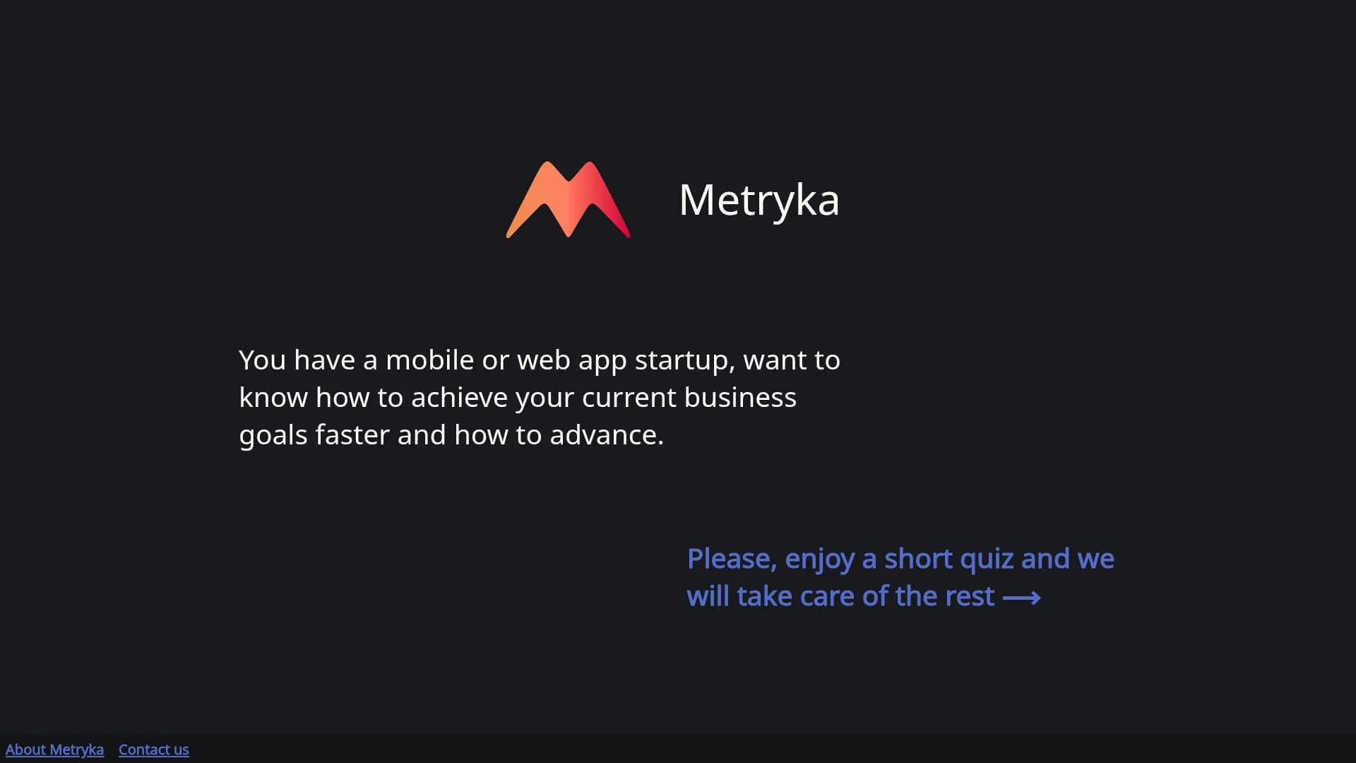 metryka homepage