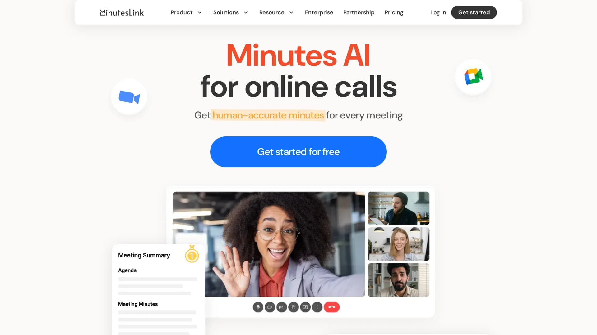 minuteslink homepage