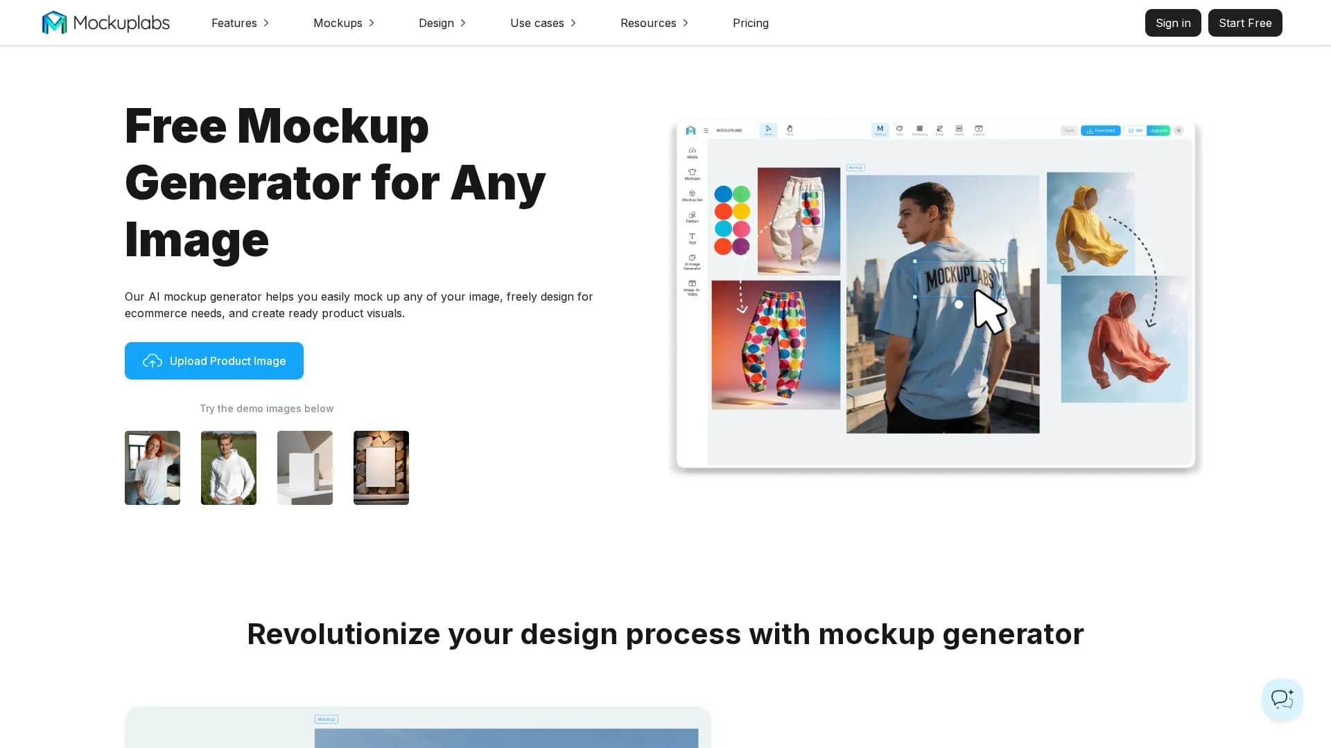 mockuplabs homepage