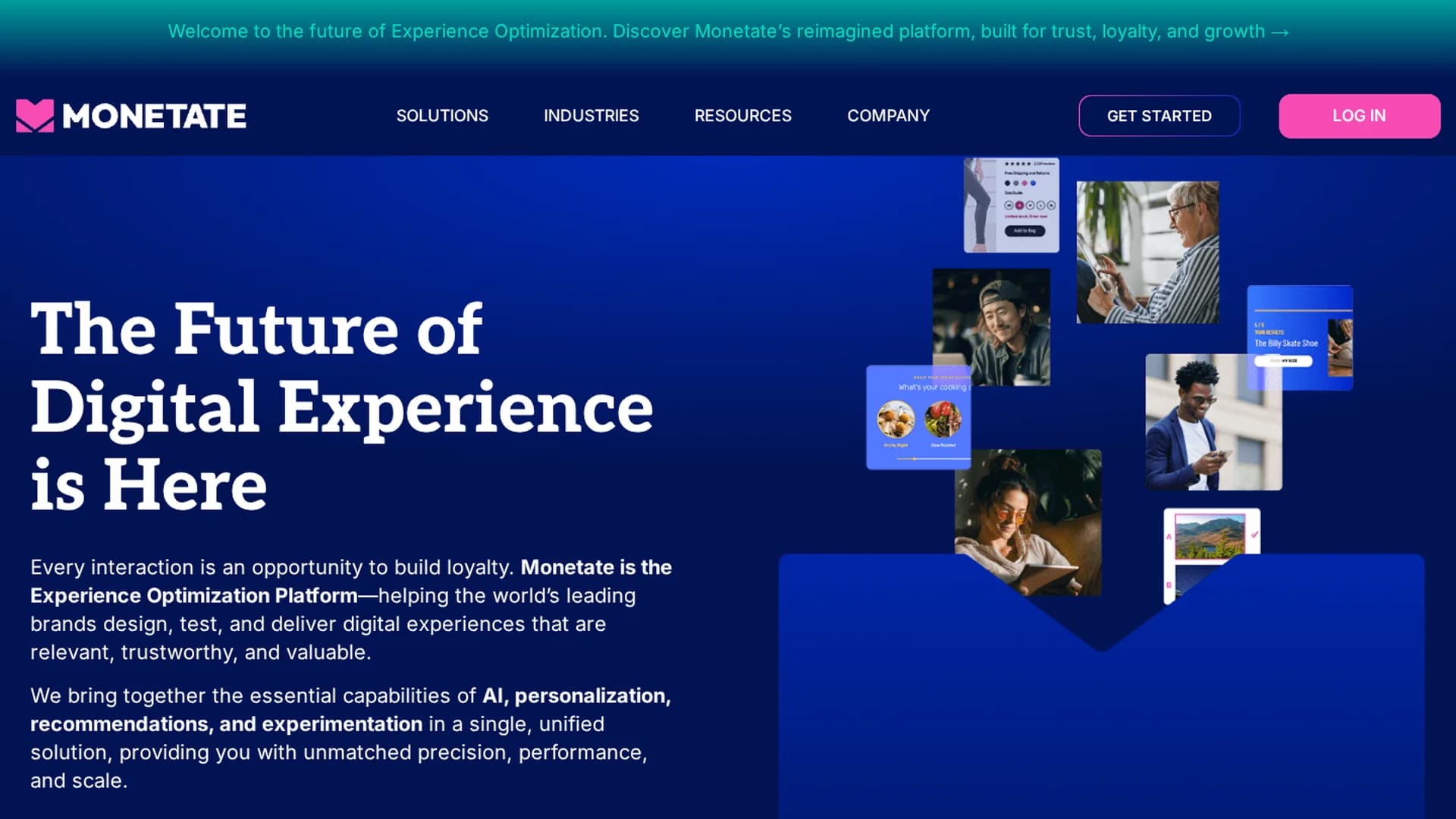 monetate homepage